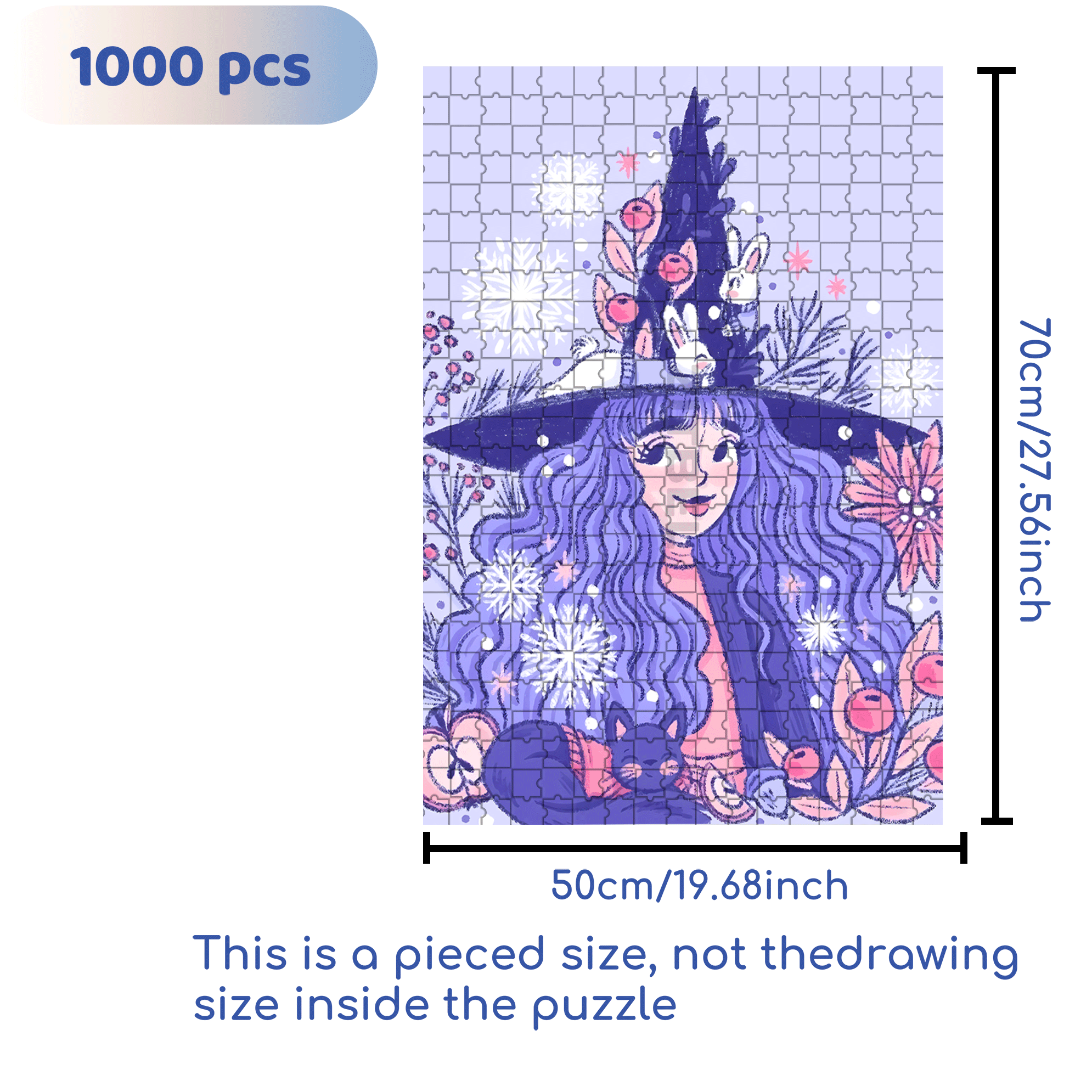 Diary Of An Apprentice Witch's Life 11 500pcs/1000pcs Jigsaw Puzzle, Scratch-Resistant, Interactive Family Game & Brain-Boosting DIY Decor, Perfect for Halloween, Christmas & New Year Gifts, Family Puzzle Game