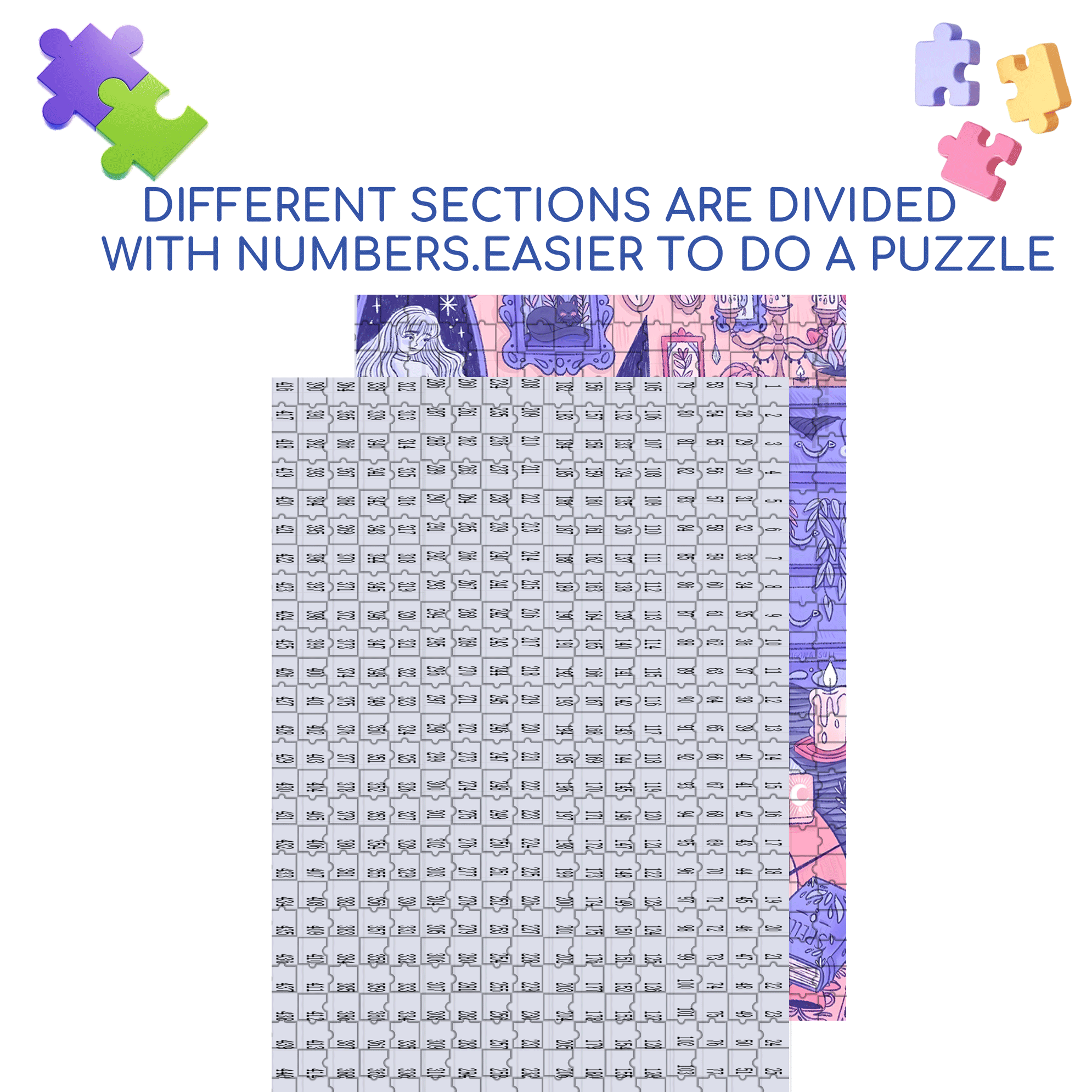 Diary Of An Apprentice Witch's Life 2 500pcs/1000pcs Jigsaw Puzzle, Scratch-Resistant, Interactive Family Game & Brain-Boosting DIY Decor, Perfect for Halloween, Christmas & New Year Gifts, Family Puzzle Game