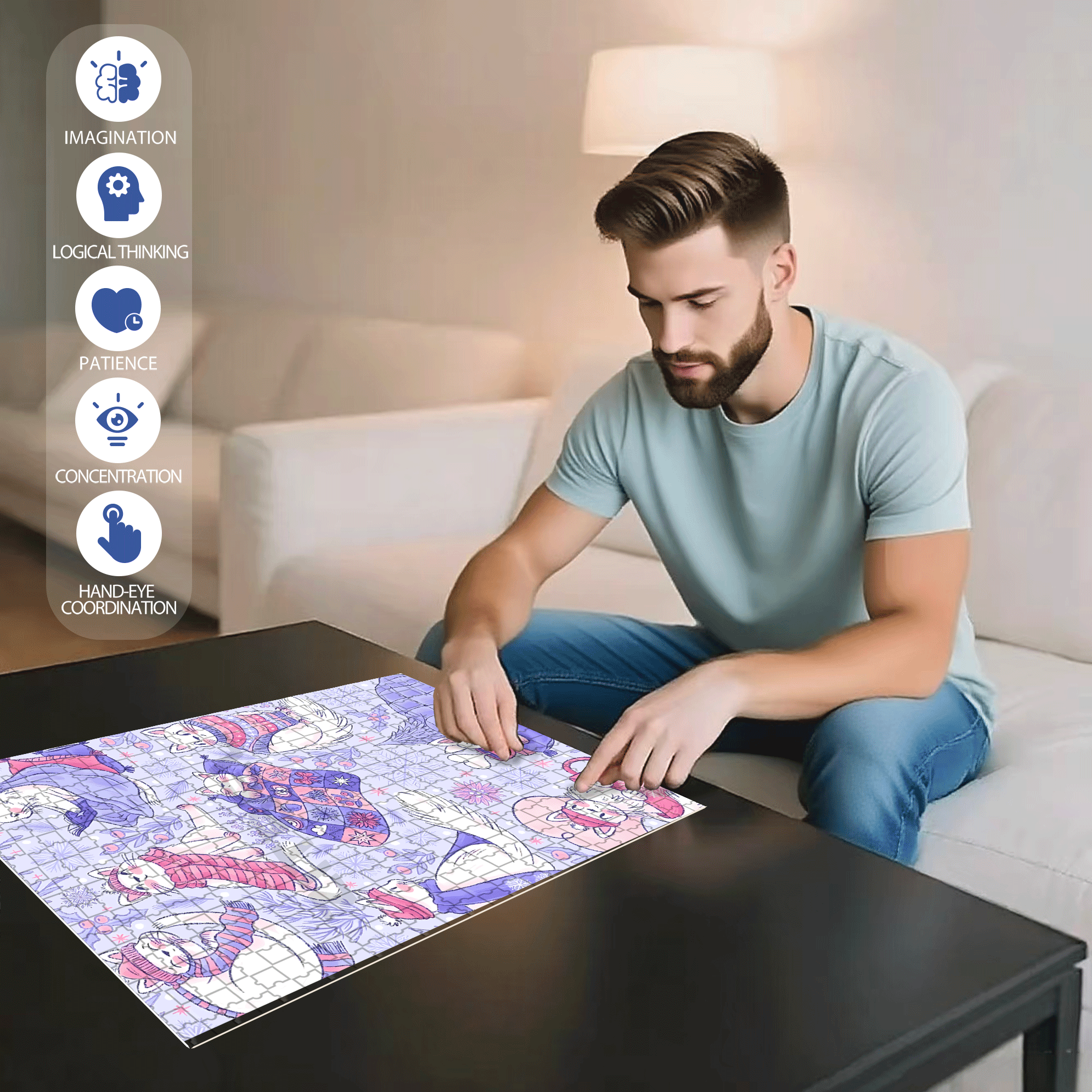 Diary Of An Apprentice Witch's Life 3 500pcs/1000pcs Jigsaw Puzzle, Scratch-Resistant, Interactive Family Game & Brain-Boosting DIY Decor, Perfect for Halloween, Christmas & New Year Gifts, Family Puzzle Game