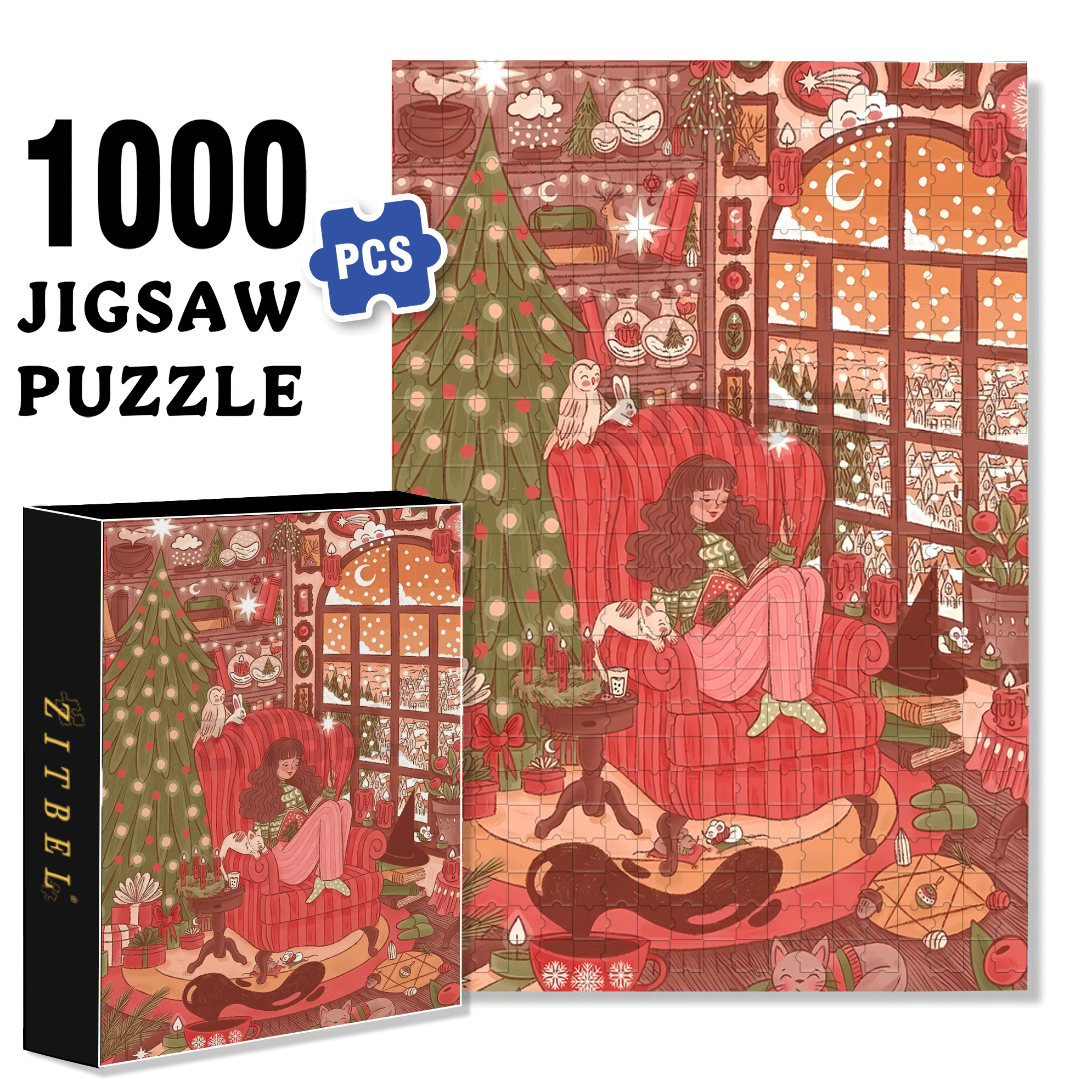 Diary Of An Apprentice Witch's Life 4 500pcs/1000pcs Jigsaw Puzzle, Scratch-Resistant, Interactive Family Game & Brain-Boosting DIY Decor, Perfect for Halloween, Christmas & New Year Gifts, Family Puzzle Game