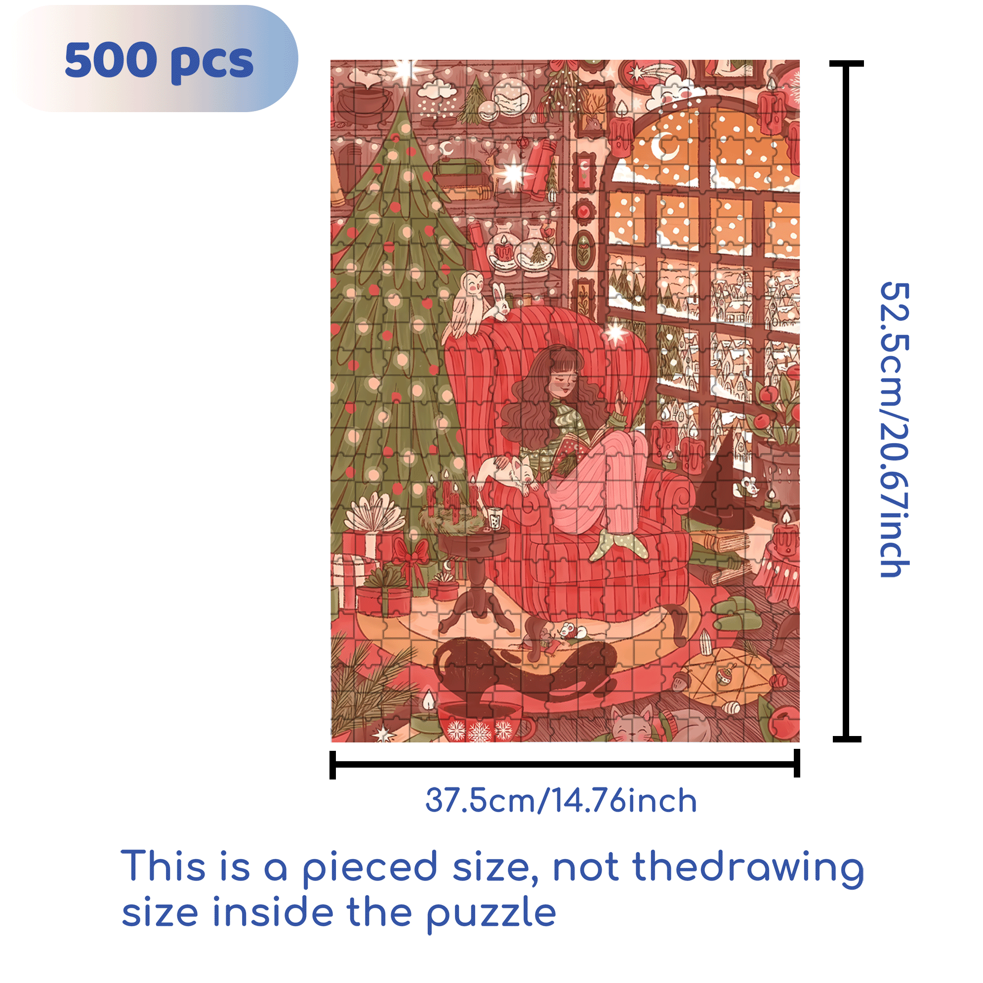 Diary Of An Apprentice Witch's Life 4 500pcs/1000pcs Jigsaw Puzzle, Scratch-Resistant, Interactive Family Game & Brain-Boosting DIY Decor, Perfect for Halloween, Christmas & New Year Gifts, Family Puzzle Game