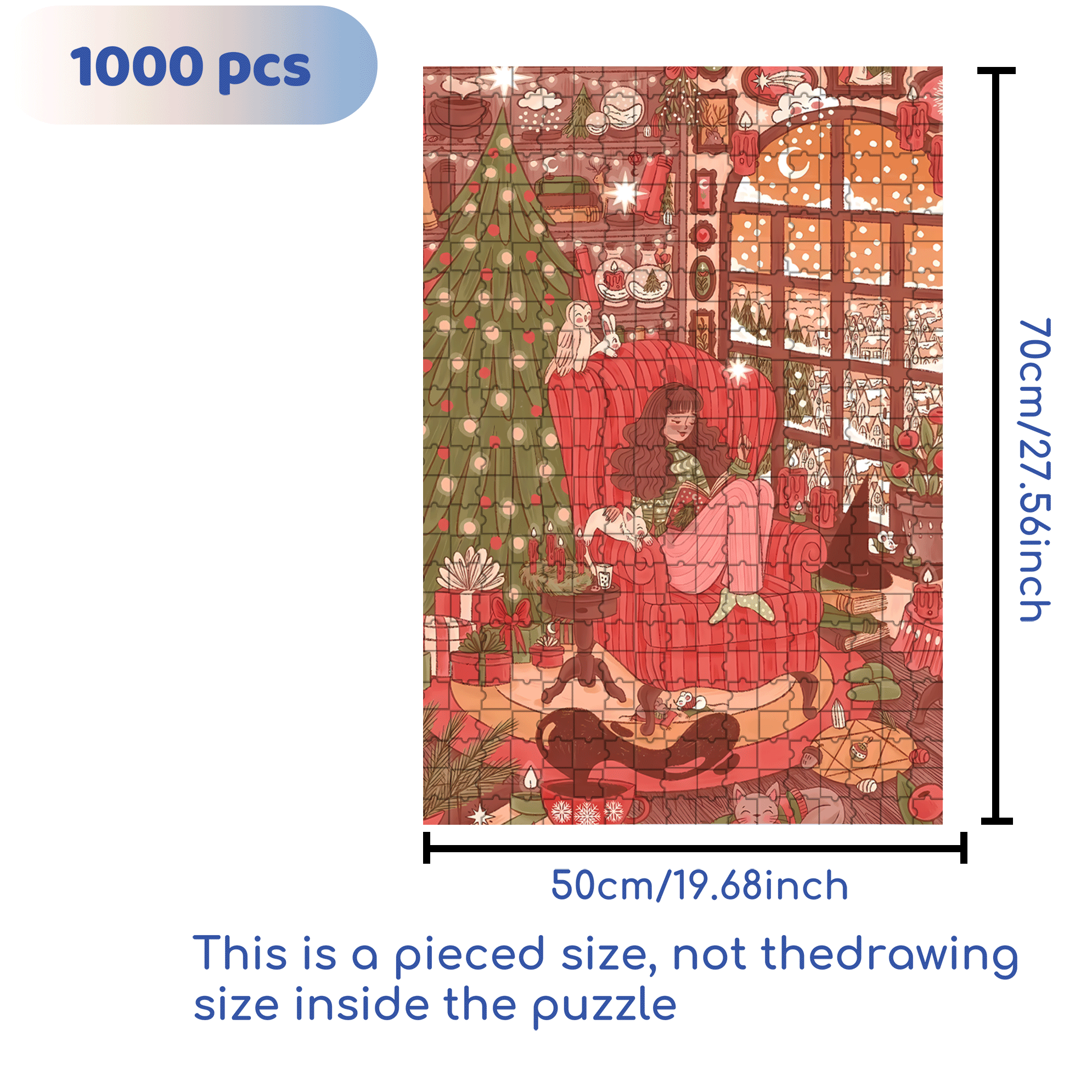 Diary Of An Apprentice Witch's Life 4 500pcs/1000pcs Jigsaw Puzzle, Scratch-Resistant, Interactive Family Game & Brain-Boosting DIY Decor, Perfect for Halloween, Christmas & New Year Gifts, Family Puzzle Game