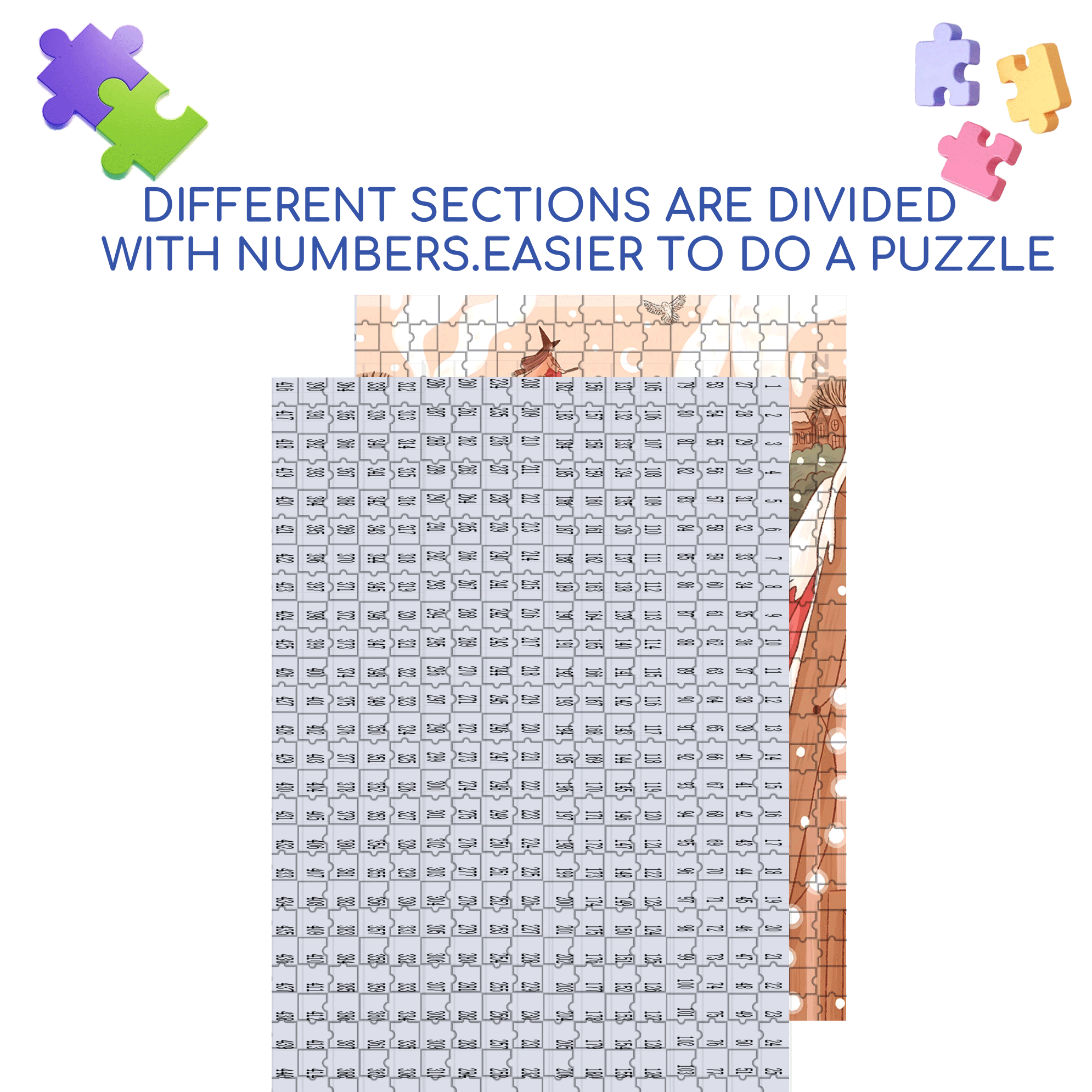 Diary Of An Apprentice Witch's Life 5 500pcs/1000pcs Jigsaw Puzzle, Scratch-Resistant, Interactive Family Game & Brain-Boosting DIY Decor, Perfect for Halloween, Christmas & New Year Gifts, Family Puzzle Game