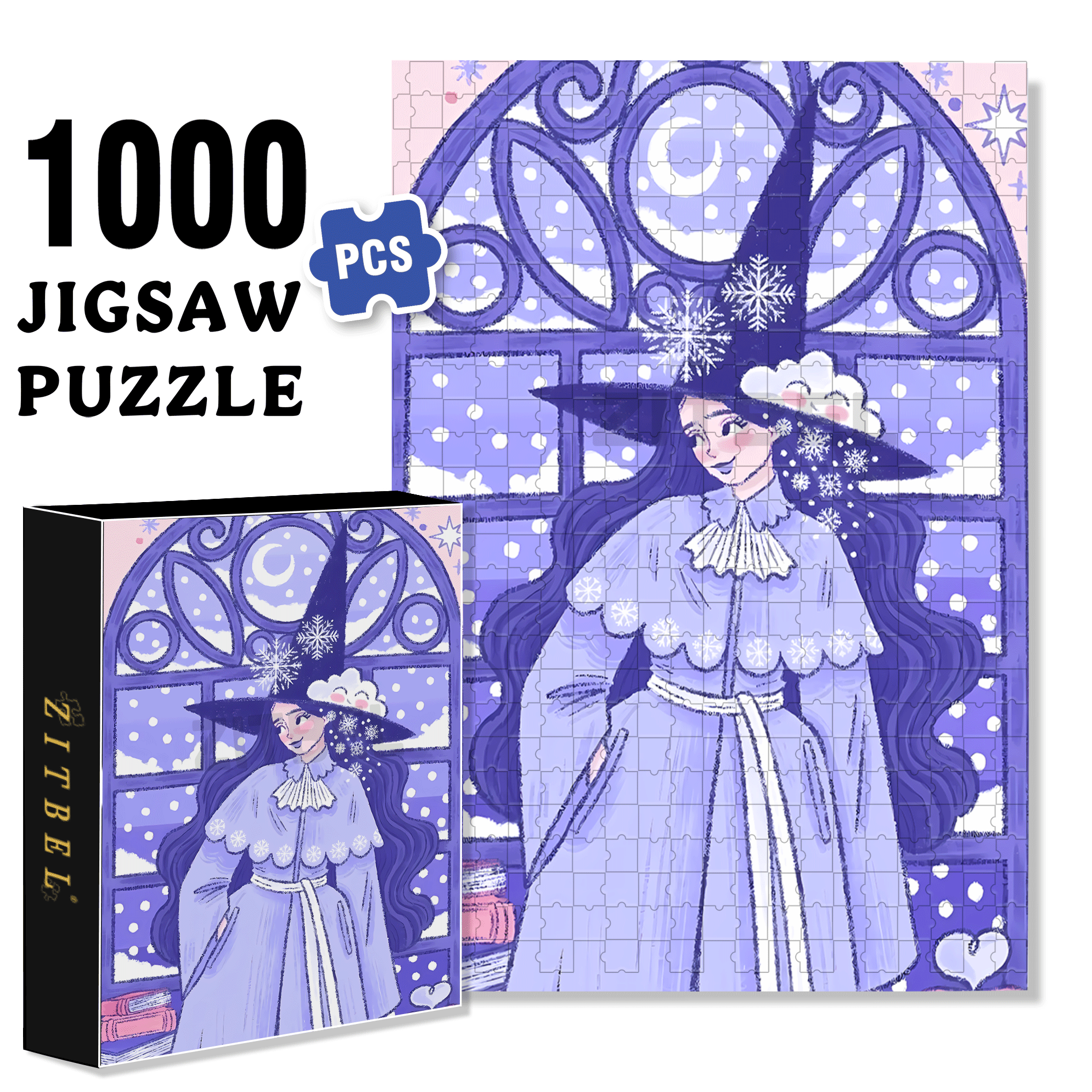 Diary Of An Apprentice Witch's Life 6 500pcs/1000pcs Jigsaw Puzzle, Scratch-Resistant, Interactive Family Game & Brain-Boosting DIY Decor, Perfect for Halloween, Christmas & New Year Gifts, Family Puzzle Game