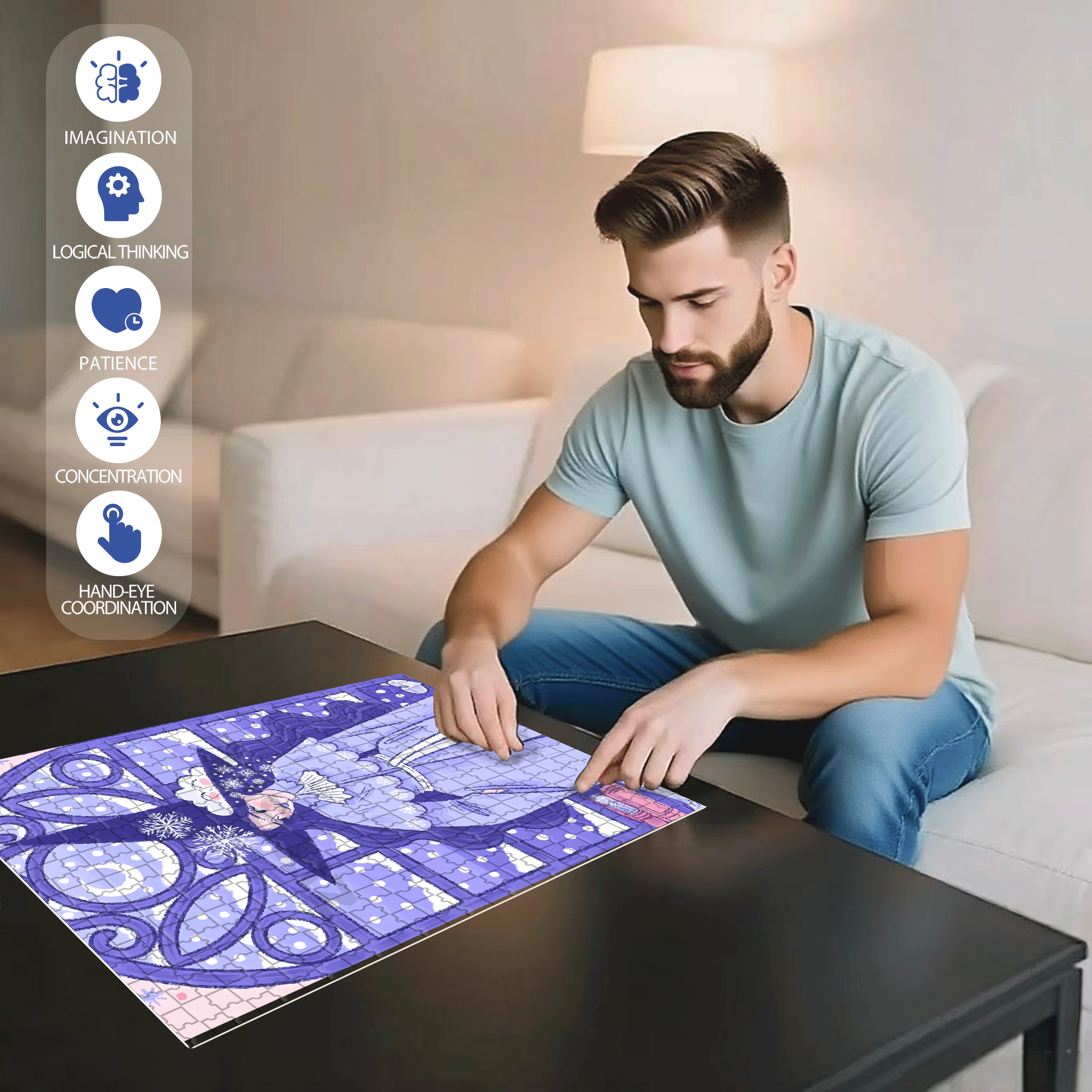 Diary Of An Apprentice Witch's Life 6 500pcs/1000pcs Jigsaw Puzzle, Scratch-Resistant, Interactive Family Game & Brain-Boosting DIY Decor, Perfect for Halloween, Christmas & New Year Gifts, Family Puzzle Game