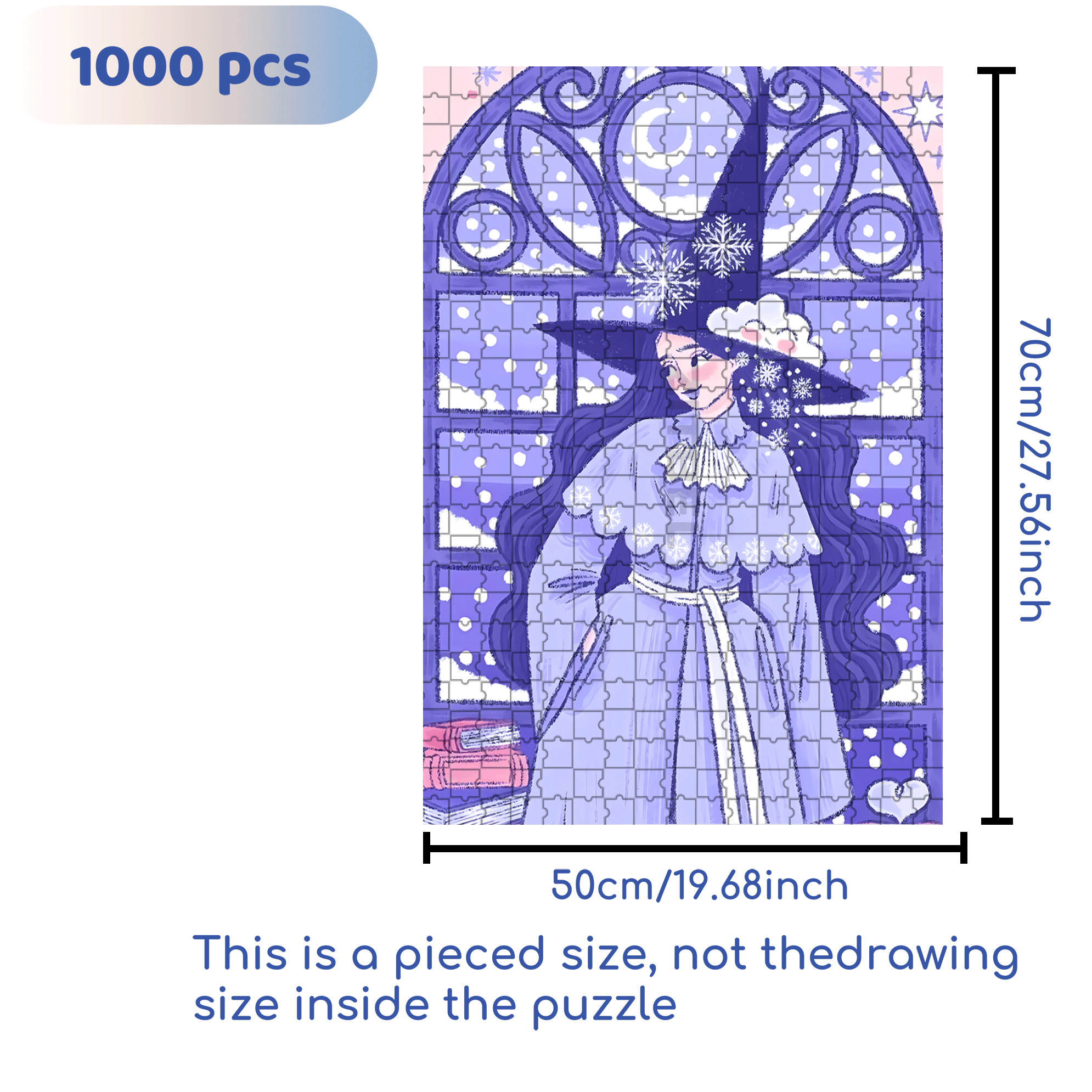 Diary Of An Apprentice Witch's Life 6 500pcs/1000pcs Jigsaw Puzzle, Scratch-Resistant, Interactive Family Game & Brain-Boosting DIY Decor, Perfect for Halloween, Christmas & New Year Gifts, Family Puzzle Game
