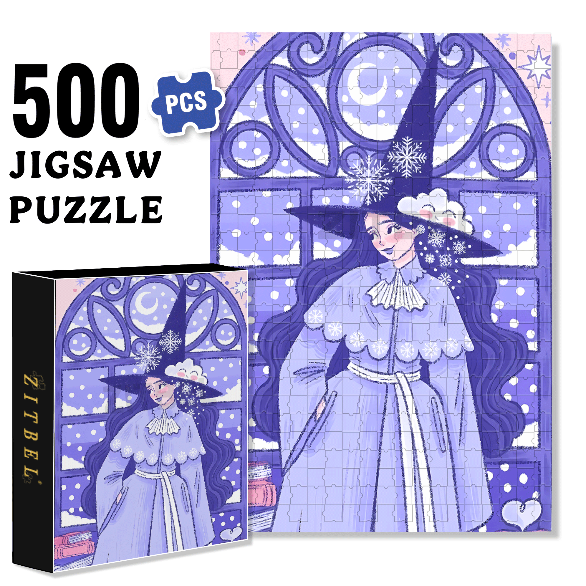 Diary Of An Apprentice Witch's Life 6 500pcs/1000pcs Jigsaw Puzzle, Scratch-Resistant, Interactive Family Game & Brain-Boosting DIY Decor, Perfect for Halloween, Christmas & New Year Gifts, Family Puzzle Game