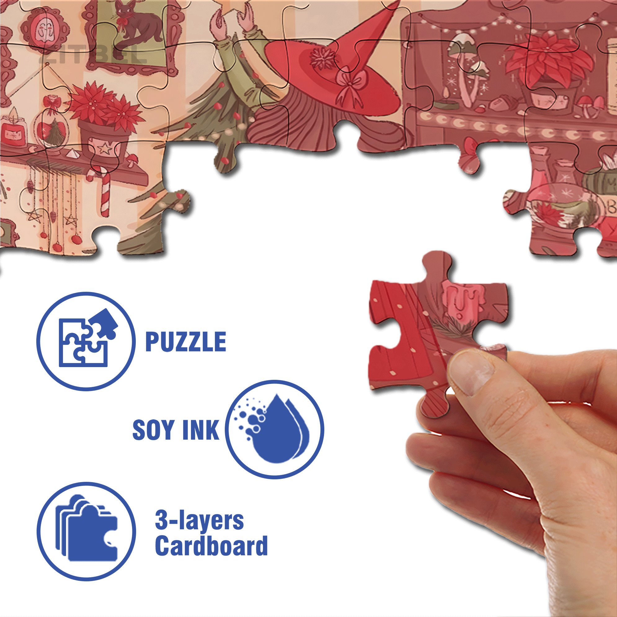 Diary Of An Apprentice Witch's Life 7 500pcs/1000pcs Jigsaw Puzzle, Scratch-Resistant, Interactive Family Game & Brain-Boosting DIY Decor, Perfect for Halloween, Christmas & New Year Gifts, Family Puzzle Game