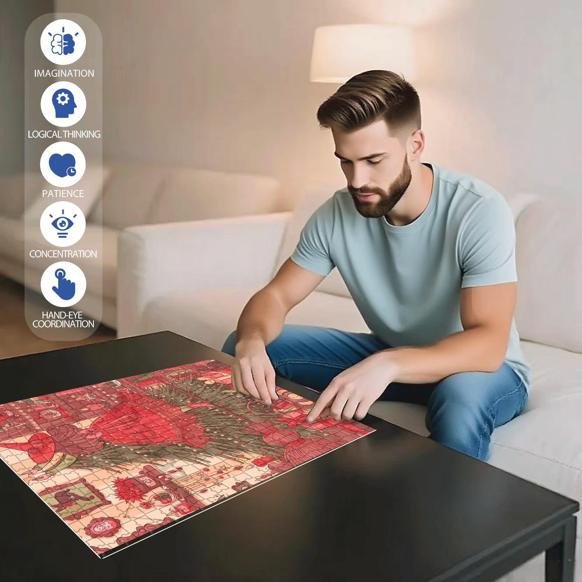 Diary Of An Apprentice Witch's Life 7 500pcs/1000pcs Jigsaw Puzzle, Scratch-Resistant, Interactive Family Game & Brain-Boosting DIY Decor, Perfect for Halloween, Christmas & New Year Gifts, Family Puzzle Game