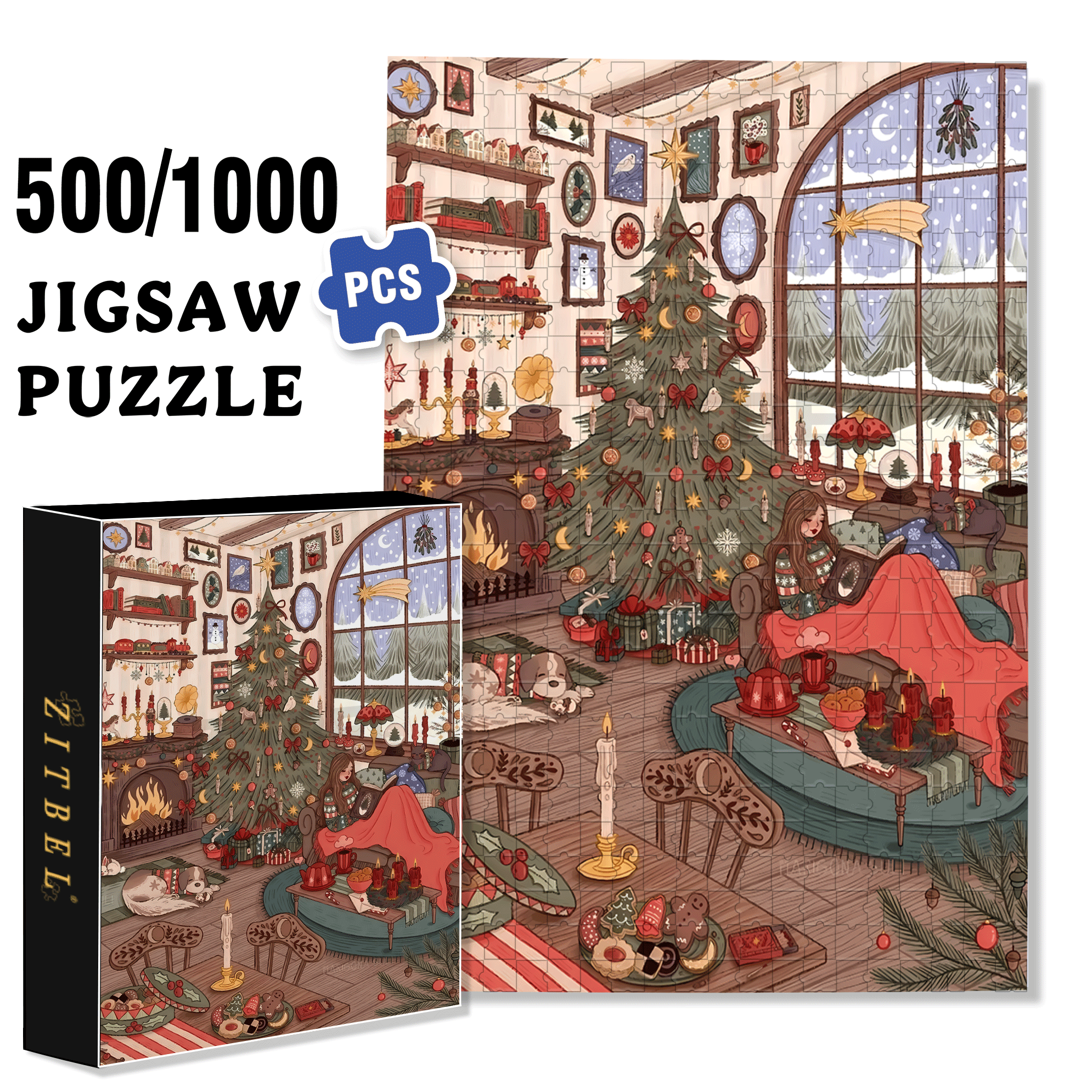 Diary Of An Apprentice Witch's Life 8 500pcs/1000pcs Jigsaw Puzzle, Scratch-Resistant, Interactive Family Game & Brain-Boosting DIY Decor, Perfect for Halloween, Christmas & New Year Gifts, Family Puzzle Game