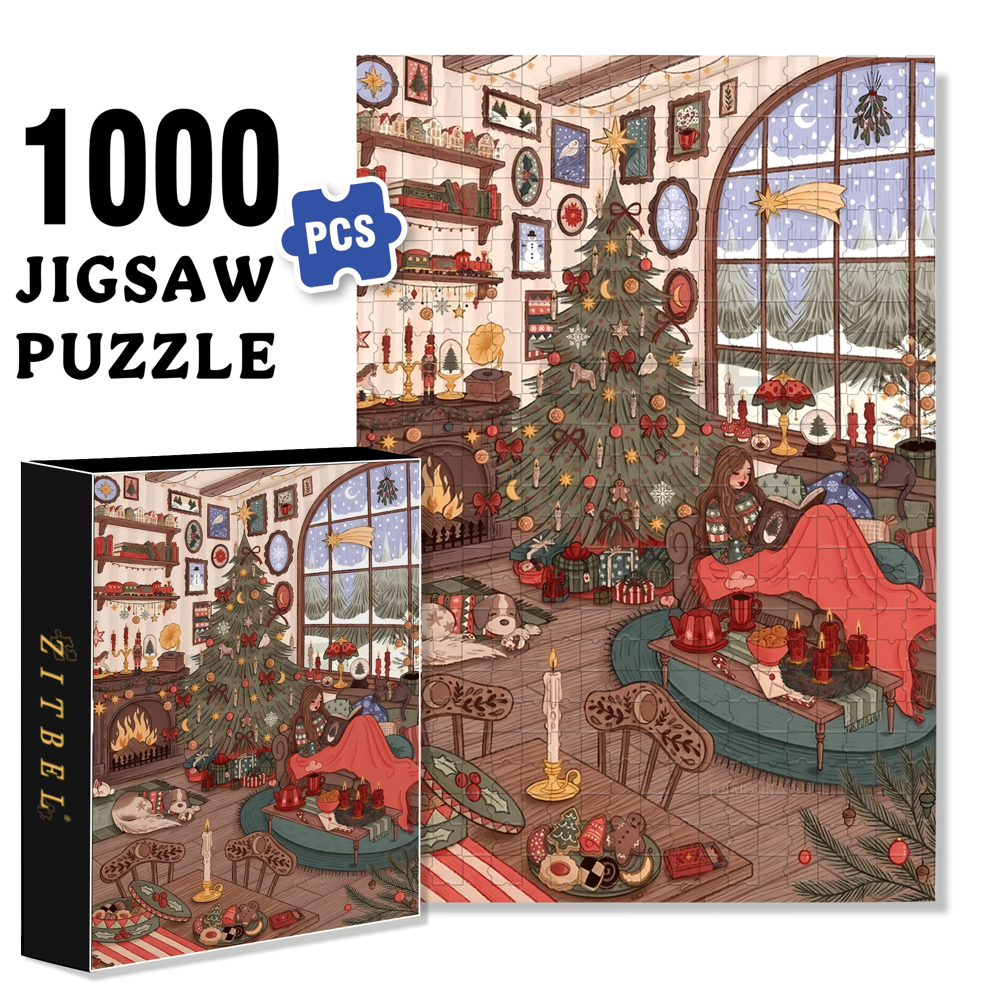 Diary Of An Apprentice Witch's Life 8 500pcs/1000pcs Jigsaw Puzzle, Scratch-Resistant, Interactive Family Game & Brain-Boosting DIY Decor, Perfect for Halloween, Christmas & New Year Gifts, Family Puzzle Game