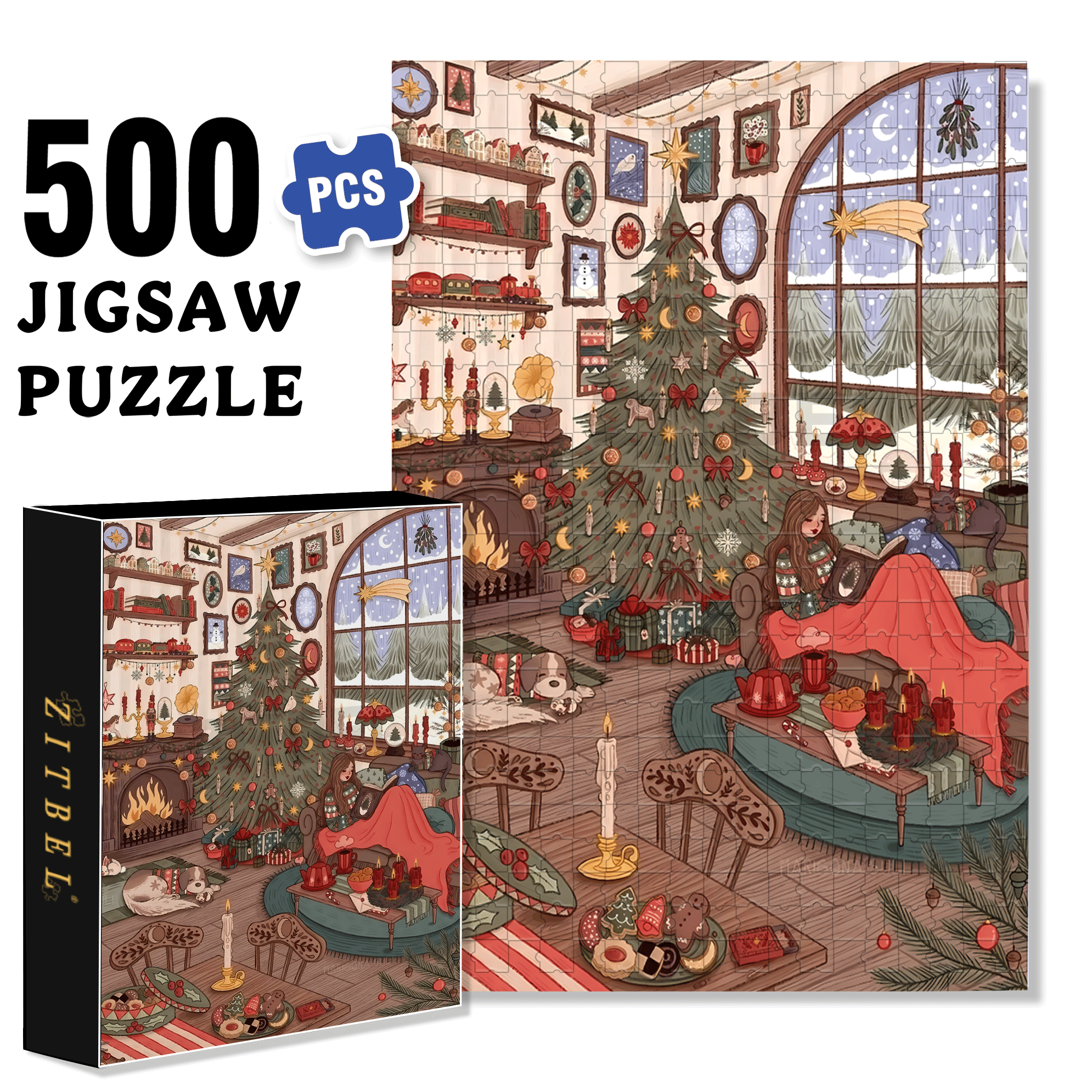 Diary Of An Apprentice Witch's Life 8 500pcs/1000pcs Jigsaw Puzzle, Scratch-Resistant, Interactive Family Game & Brain-Boosting DIY Decor, Perfect for Halloween, Christmas & New Year Gifts, Family Puzzle Game