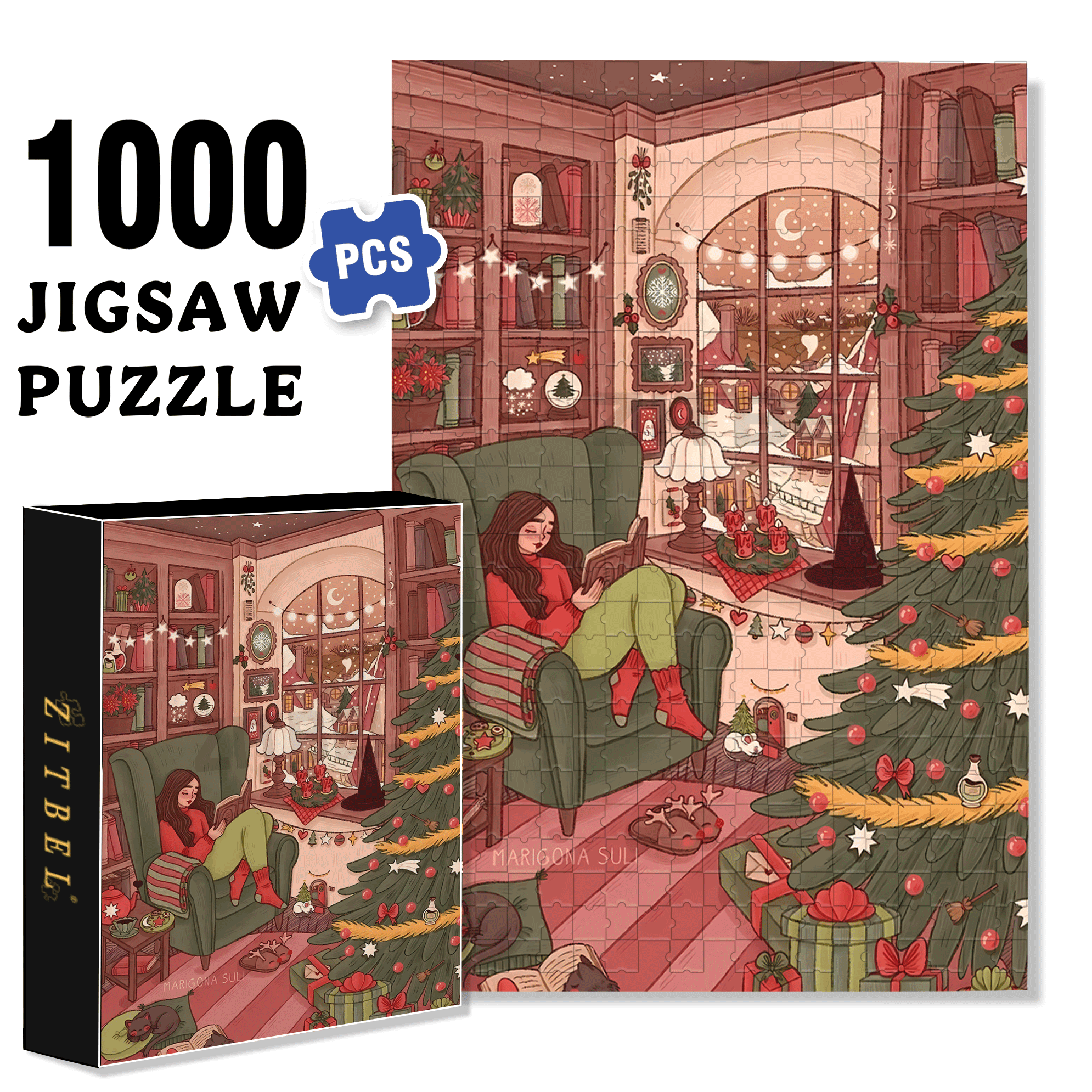Diary Of An Apprentice Witch's Life 9 500pcs/1000pcs Jigsaw Puzzle, Scratch-Resistant, Interactive Family Game & Brain-Boosting DIY Decor, Perfect for Halloween, Christmas & New Year Gifts, Family Puzzle Game