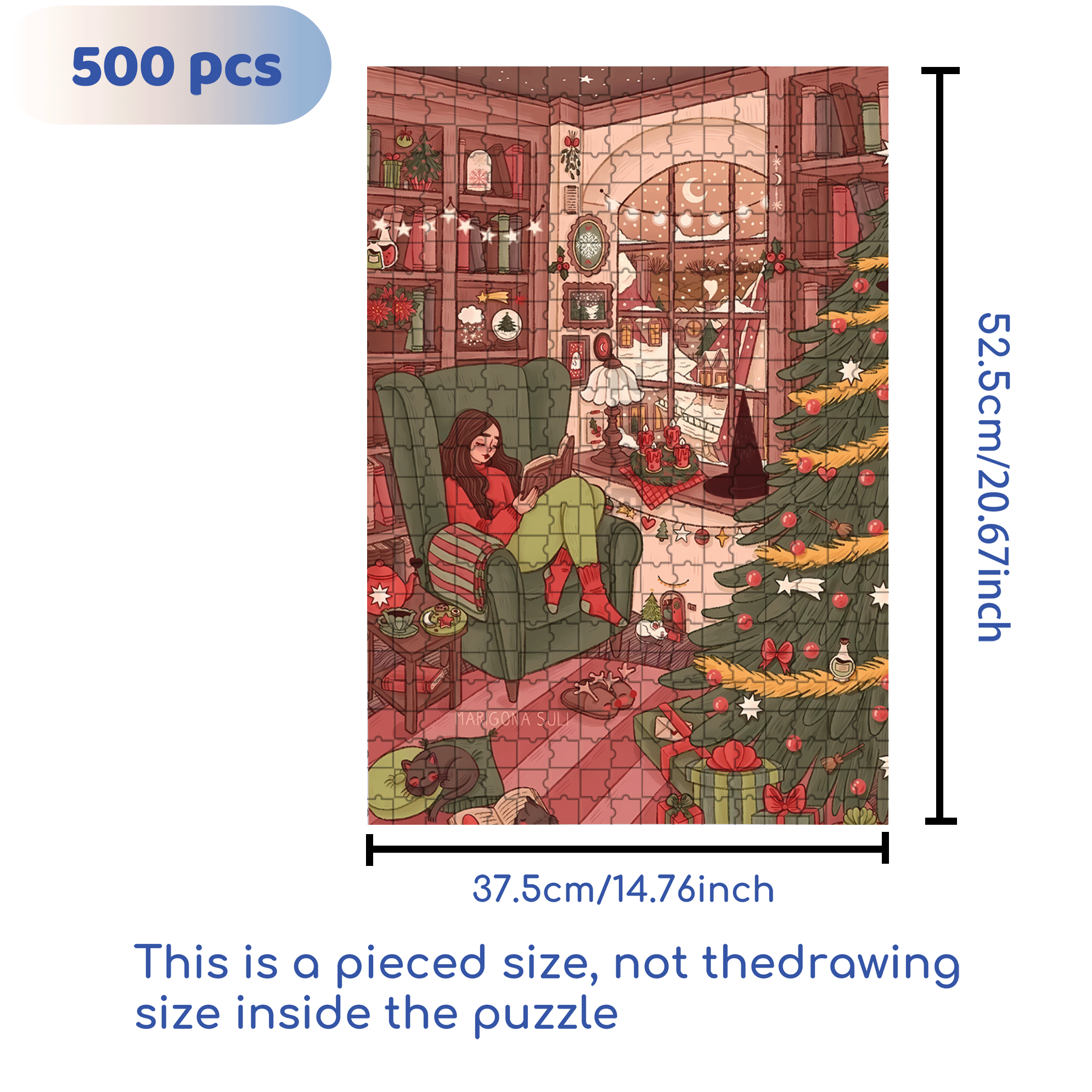 Diary Of An Apprentice Witch's Life 9 500pcs/1000pcs Jigsaw Puzzle, Scratch-Resistant, Interactive Family Game & Brain-Boosting DIY Decor, Perfect for Halloween, Christmas & New Year Gifts, Family Puzzle Game