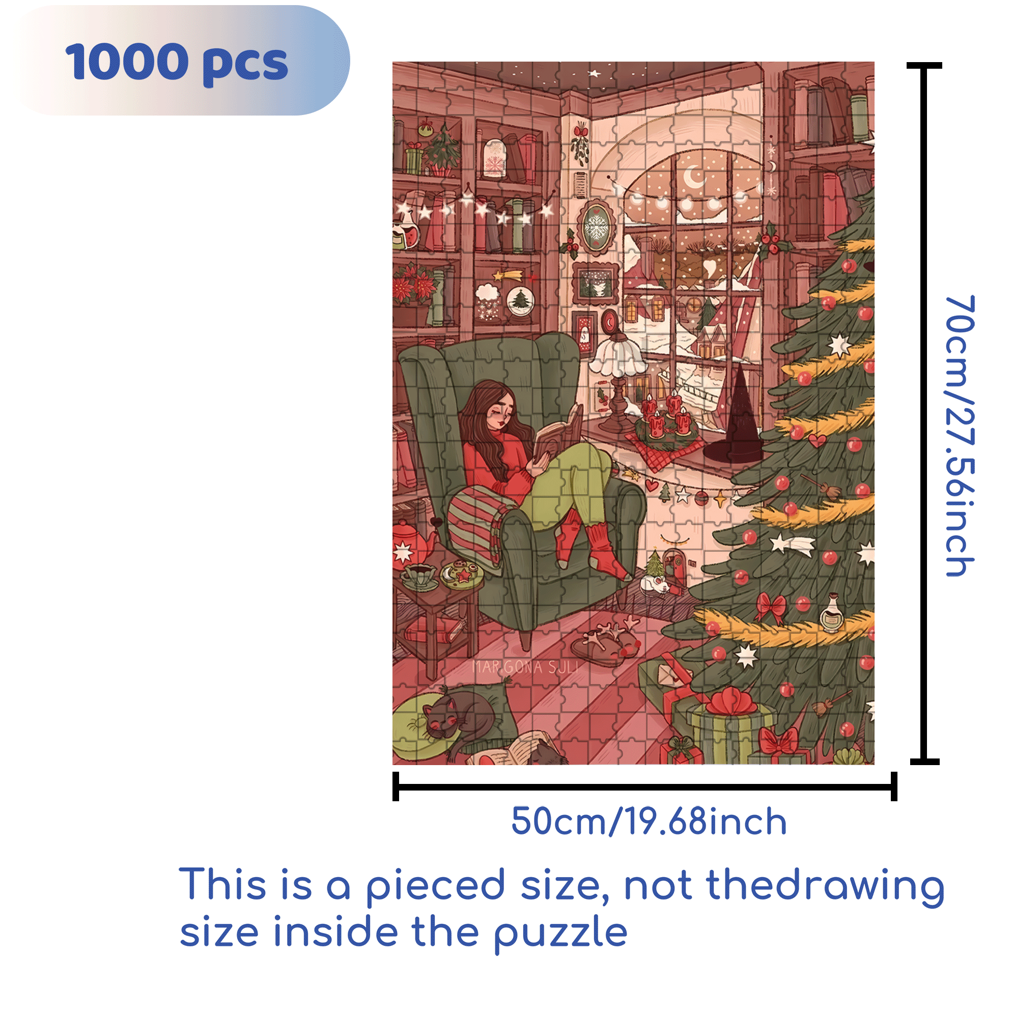 Diary Of An Apprentice Witch's Life 9 500pcs/1000pcs Jigsaw Puzzle, Scratch-Resistant, Interactive Family Game & Brain-Boosting DIY Decor, Perfect for Halloween, Christmas & New Year Gifts, Family Puzzle Game