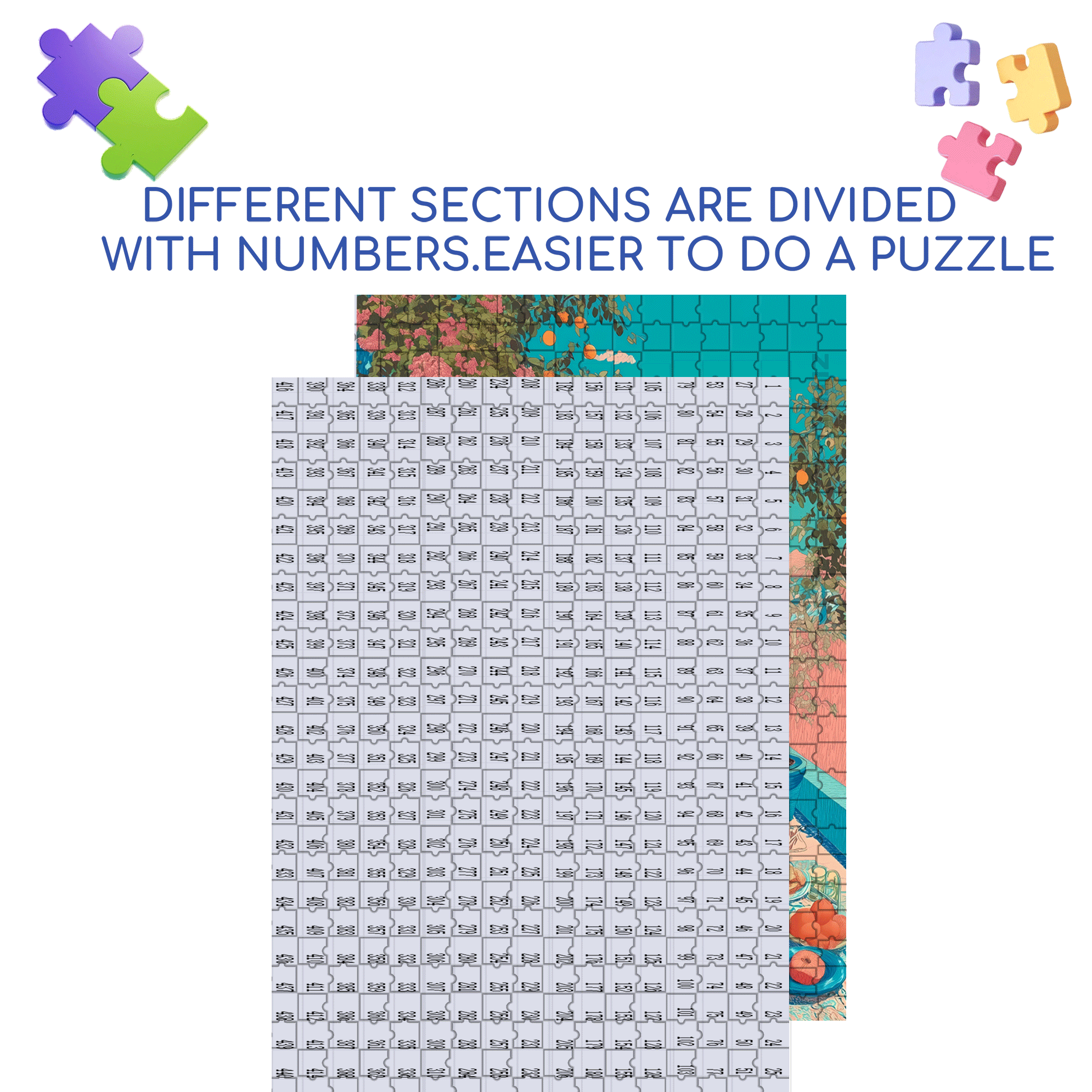 Enjoy The Sunshine 2 500pcs/1000pcs Jigsaw Puzzle, Scratch-Resistant, Interactive Family Game & Brain-Boosting DIY Decor, Perfect for Halloween, Christmas & New Year Gifts, Family Puzzle Game