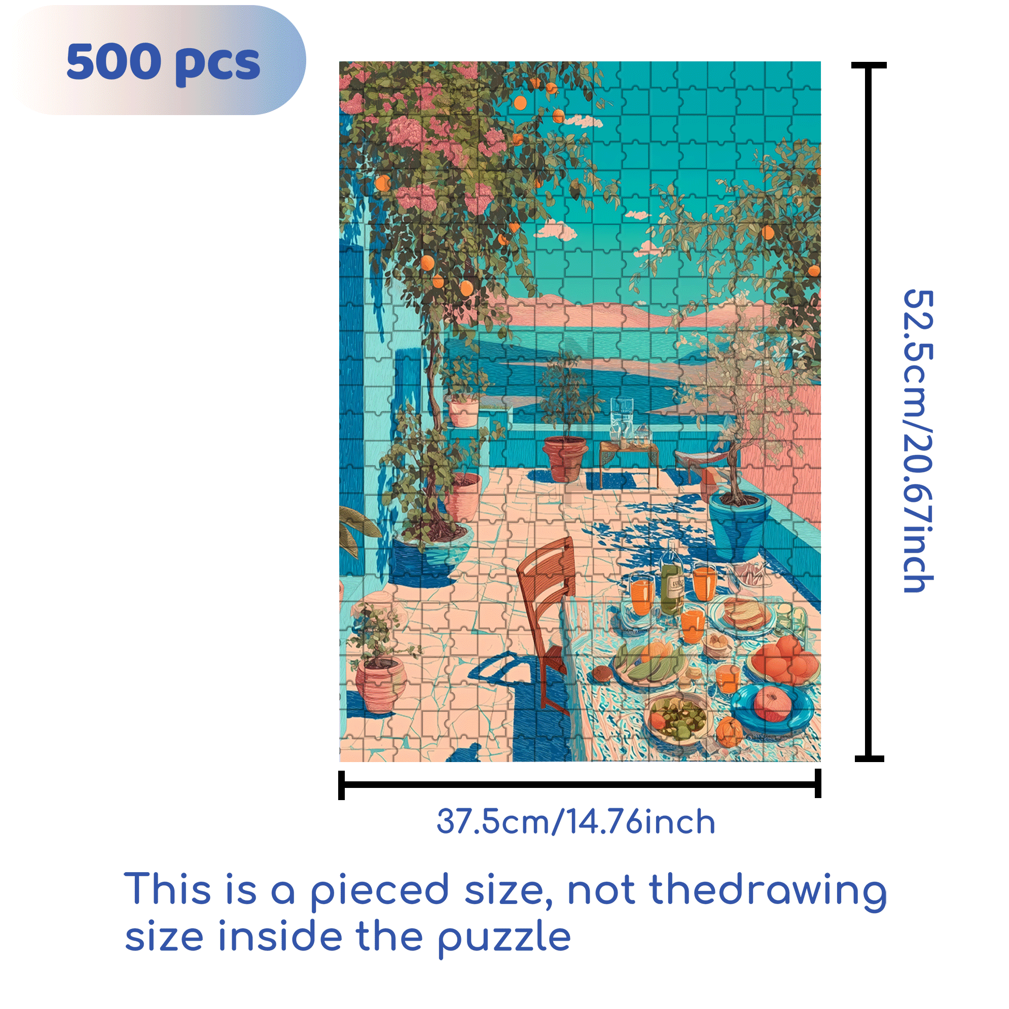 Enjoy The Sunshine 2 500pcs/1000pcs Jigsaw Puzzle, Scratch-Resistant, Interactive Family Game & Brain-Boosting DIY Decor, Perfect for Halloween, Christmas & New Year Gifts, Family Puzzle Game