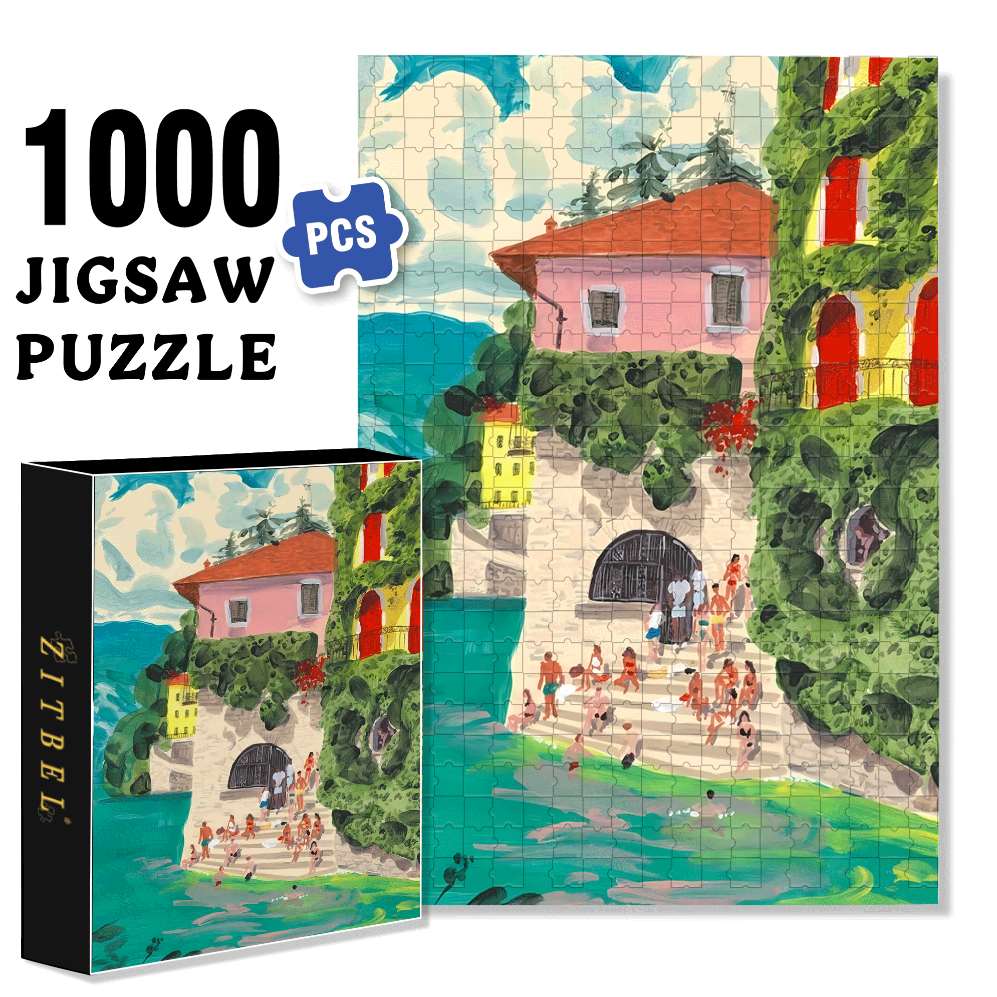 Experience The Tranquility And Profundity Of Nature 6 500pcs/1000pcs Jigsaw Puzzle, Scratch-Resistant, Interactive Family Game & Brain-Boosting DIY Decor, Perfect for Halloween, Christmas & New Year Gifts, Family Puzzle Game