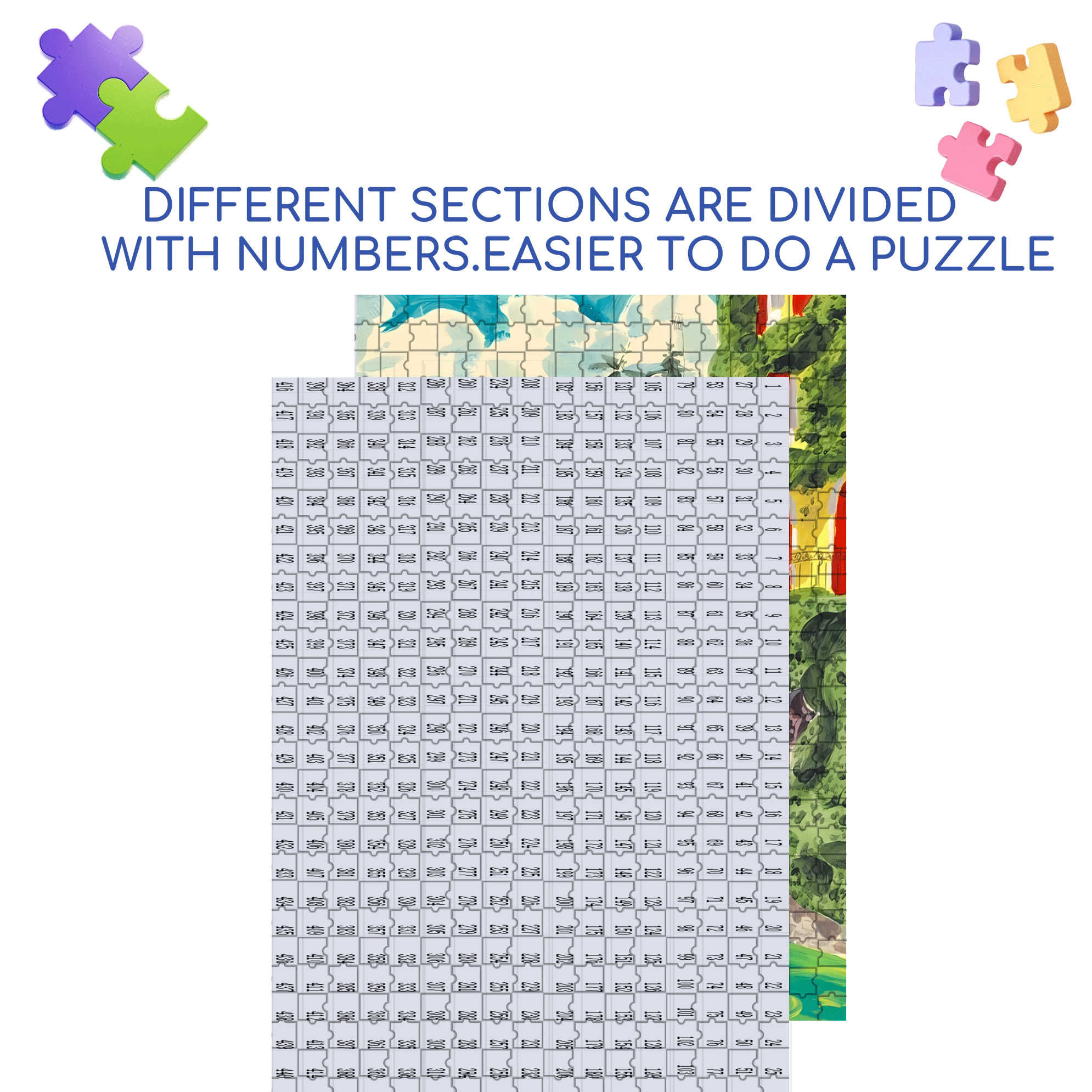 Experience The Tranquility And Profundity Of Nature 6 500pcs/1000pcs Jigsaw Puzzle, Scratch-Resistant, Interactive Family Game & Brain-Boosting DIY Decor, Perfect for Halloween, Christmas & New Year Gifts, Family Puzzle Game