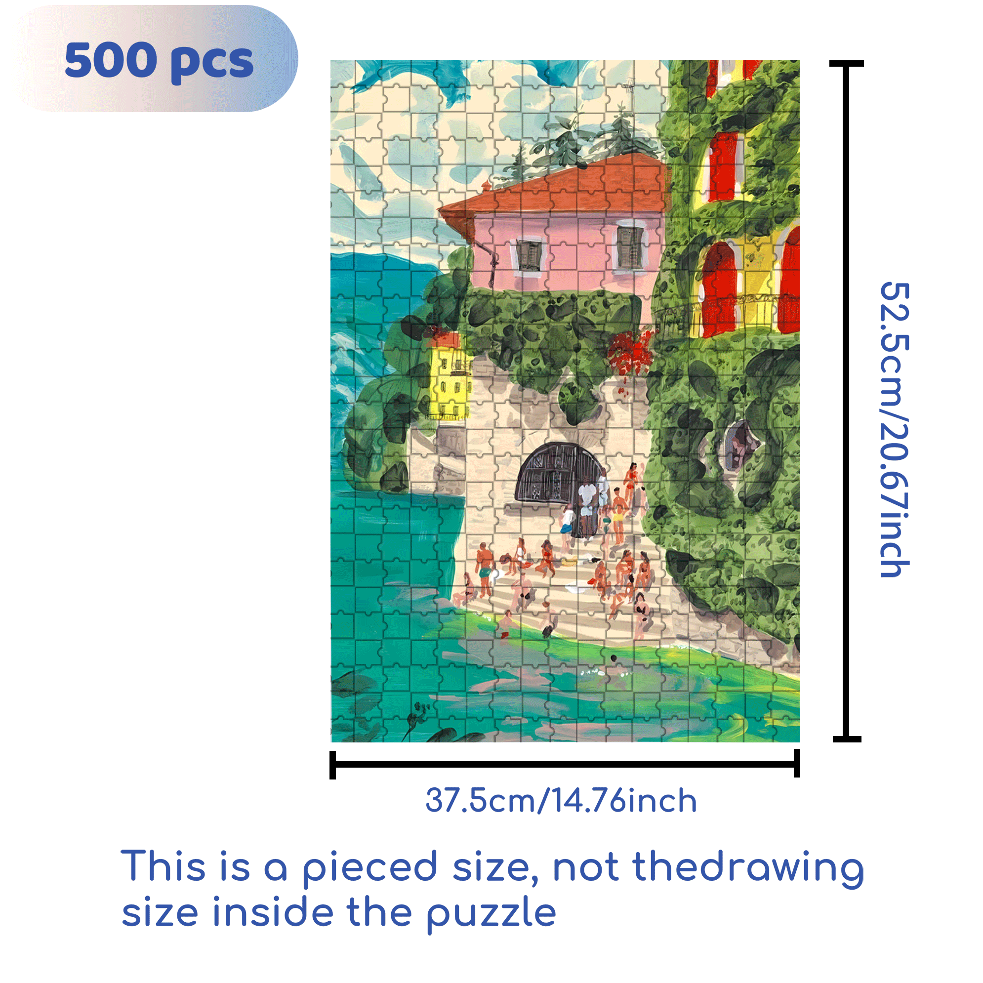 Experience The Tranquility And Profundity Of Nature 6 500pcs/1000pcs Jigsaw Puzzle, Scratch-Resistant, Interactive Family Game & Brain-Boosting DIY Decor, Perfect for Halloween, Christmas & New Year Gifts, Family Puzzle Game