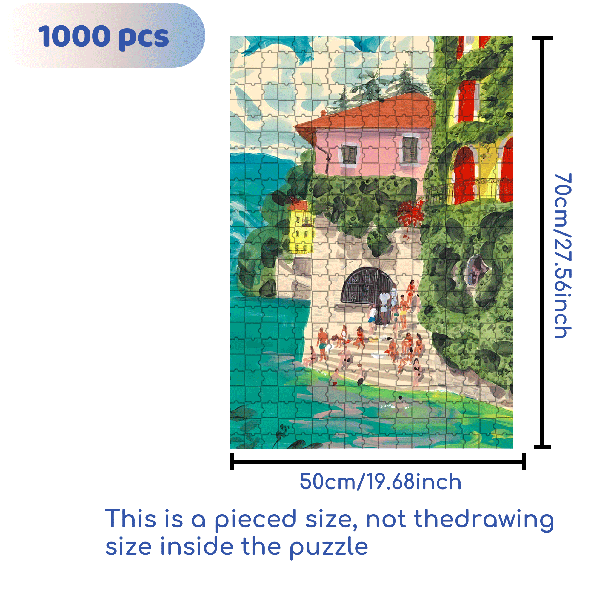 Experience The Tranquility And Profundity Of Nature 6 500pcs/1000pcs Jigsaw Puzzle, Scratch-Resistant, Interactive Family Game & Brain-Boosting DIY Decor, Perfect for Halloween, Christmas & New Year Gifts, Family Puzzle Game