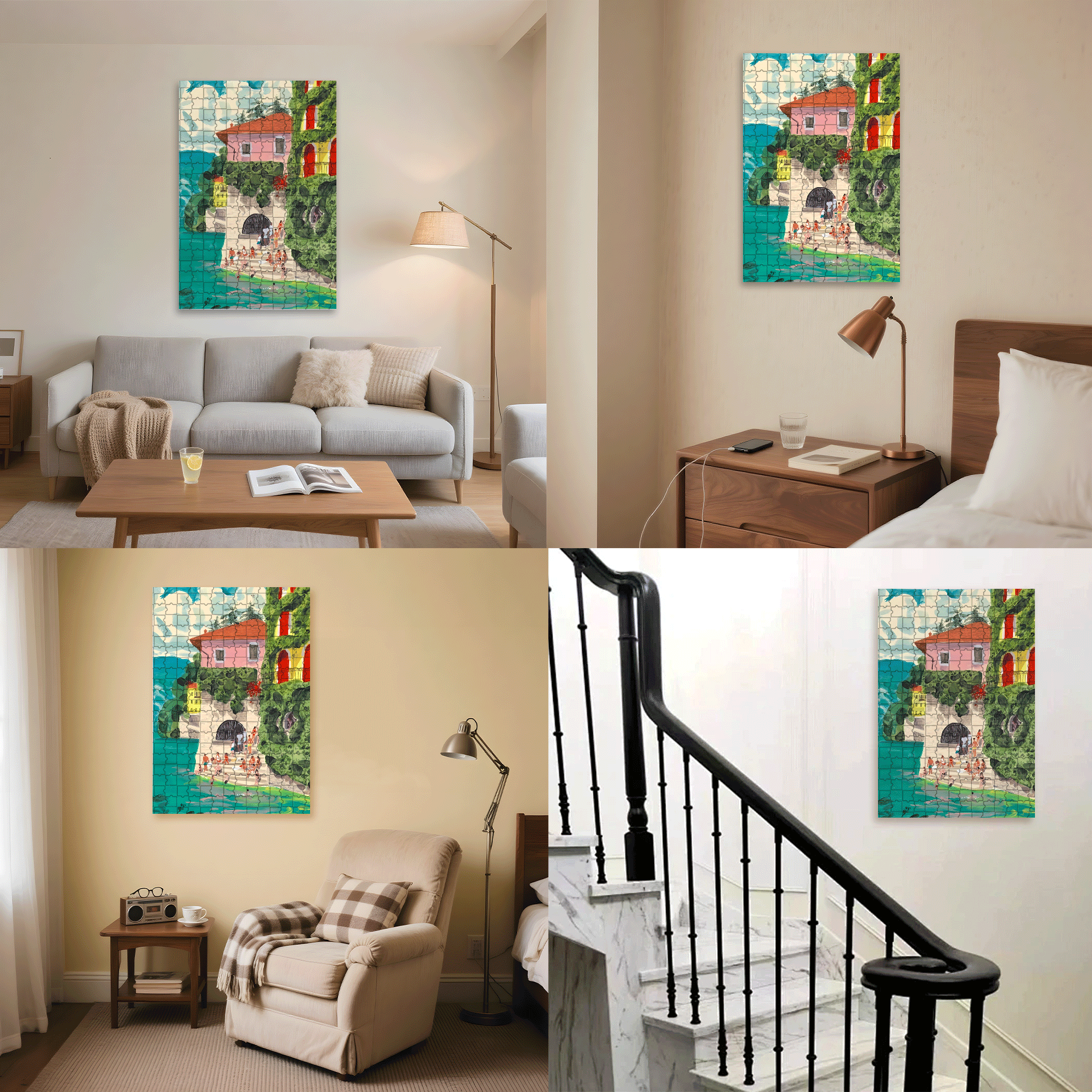 Experience The Tranquility And Profundity Of Nature 6 500pcs/1000pcs Jigsaw Puzzle, Scratch-Resistant, Interactive Family Game & Brain-Boosting DIY Decor, Perfect for Halloween, Christmas & New Year Gifts, Family Puzzle Game