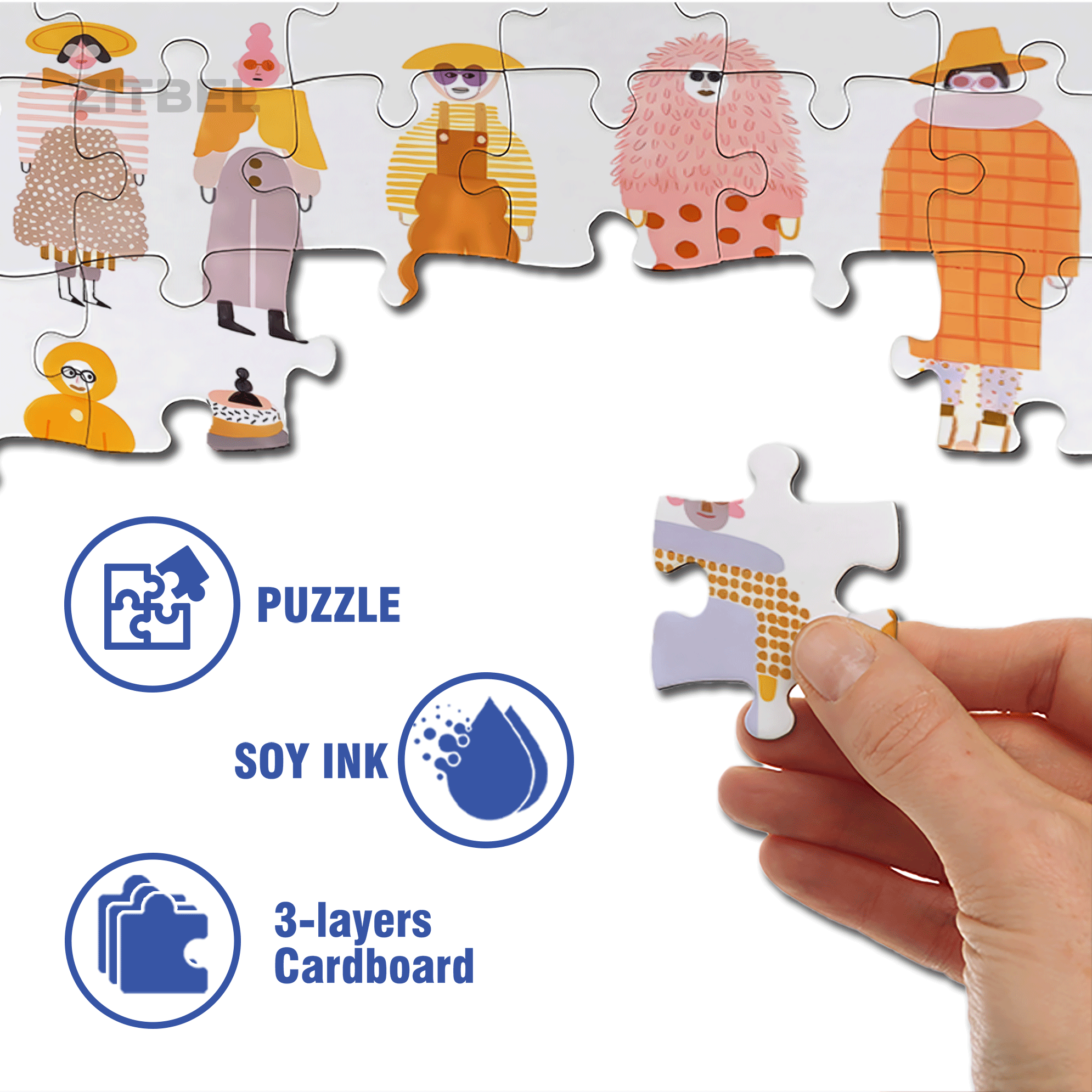 Fashion Icon 500pcs/1000pcs Jigsaw Puzzle, Scratch-Resistant, Interactive Family Game & Brain-Boosting DIY Decor, Perfect for Halloween, Christmas & New Year Gifts, Family Puzzle Game