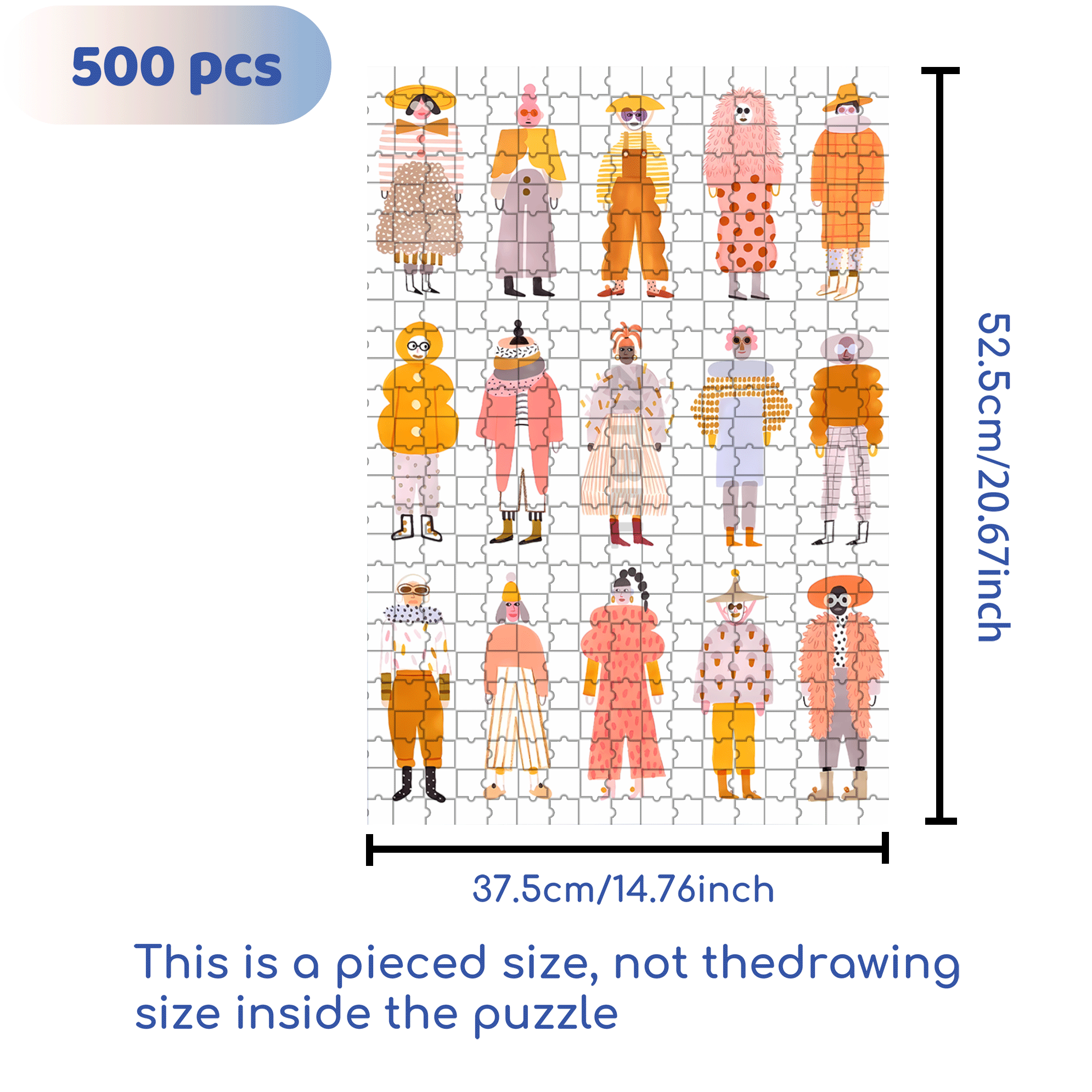 Fashion Icon 500pcs/1000pcs Jigsaw Puzzle, Scratch-Resistant, Interactive Family Game & Brain-Boosting DIY Decor, Perfect for Halloween, Christmas & New Year Gifts, Family Puzzle Game
