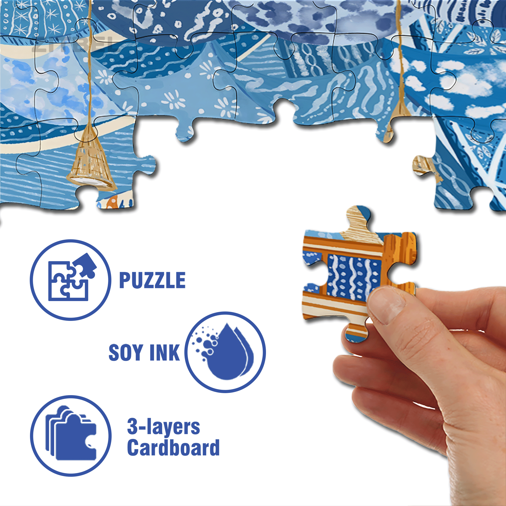Folk Totems 500pcs/1000pcs Jigsaw Puzzle, Scratch-Resistant, Interactive Family Game & Brain-Boosting DIY Decor, Perfect for Halloween, Christmas & New Year Gifts, Family Puzzle Game