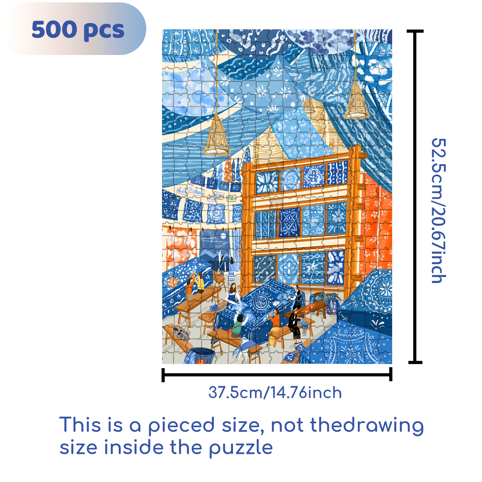 Folk Totems 500pcs/1000pcs Jigsaw Puzzle, Scratch-Resistant, Interactive Family Game & Brain-Boosting DIY Decor, Perfect for Halloween, Christmas & New Year Gifts, Family Puzzle Game