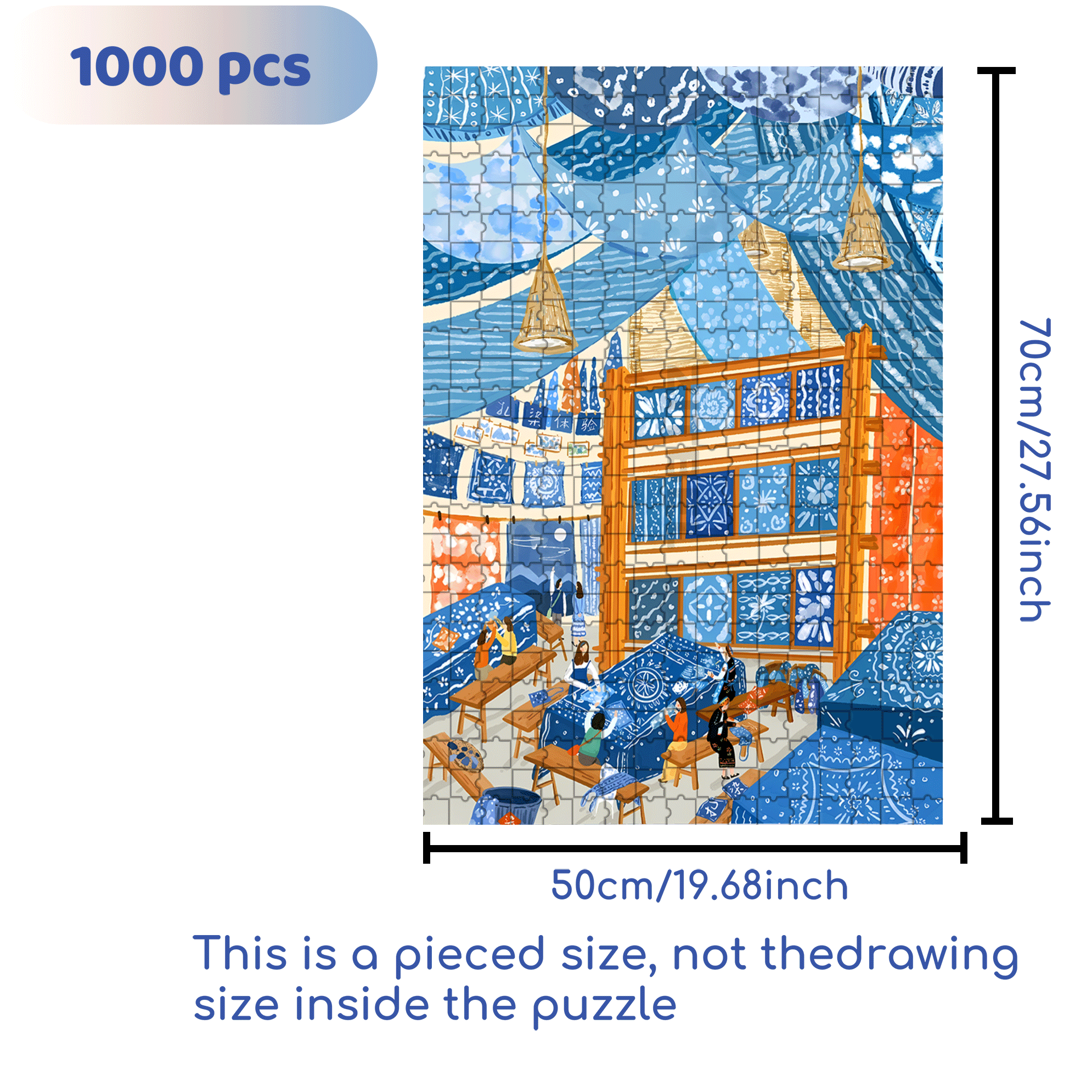 Folk Totems 500pcs/1000pcs Jigsaw Puzzle, Scratch-Resistant, Interactive Family Game & Brain-Boosting DIY Decor, Perfect for Halloween, Christmas & New Year Gifts, Family Puzzle Game