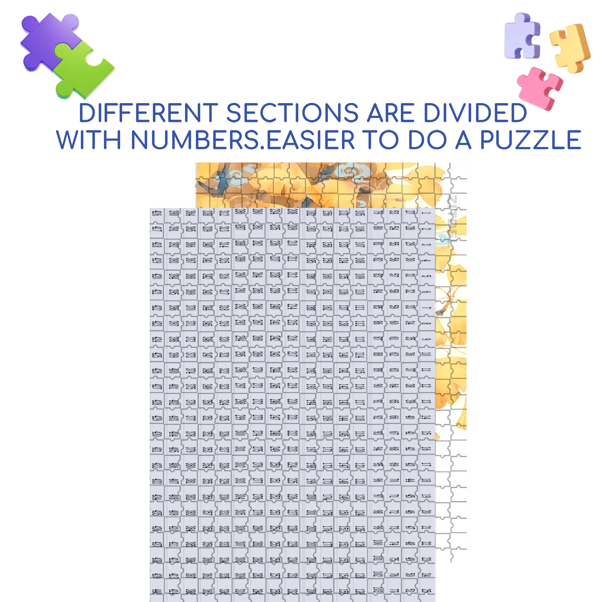 Ginkgo Tree 500pcs/1000pcs Jigsaw Puzzle, Scratch-Resistant, Interactive Family Game & Brain-Boosting DIY Decor, Perfect for Halloween, Christmas & New Year Gifts, Family Puzzle Game
