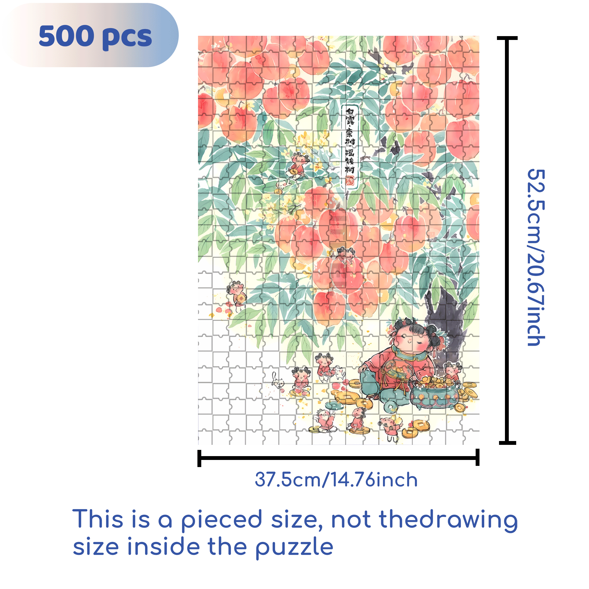 Goldenrain Tree 500pcs/1000pcs Jigsaw Puzzle, Scratch-Resistant, Interactive Family Game & Brain-Boosting DIY Decor, Perfect for Halloween, Christmas & New Year Gifts, Family Puzzle Game