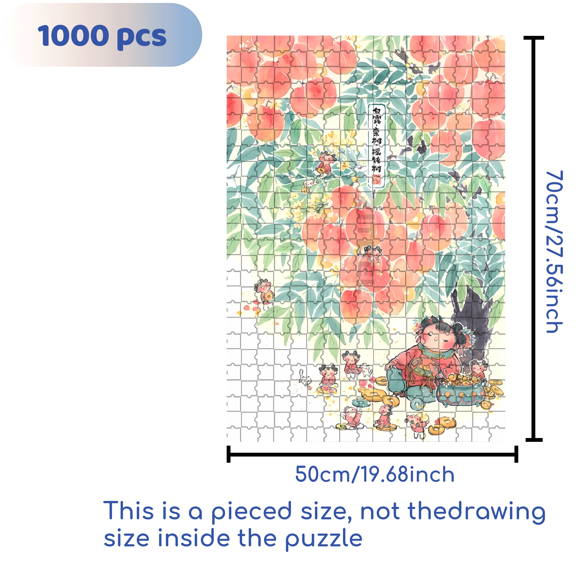 Goldenrain Tree 500pcs/1000pcs Jigsaw Puzzle, Scratch-Resistant, Interactive Family Game & Brain-Boosting DIY Decor, Perfect for Halloween, Christmas & New Year Gifts, Family Puzzle Game