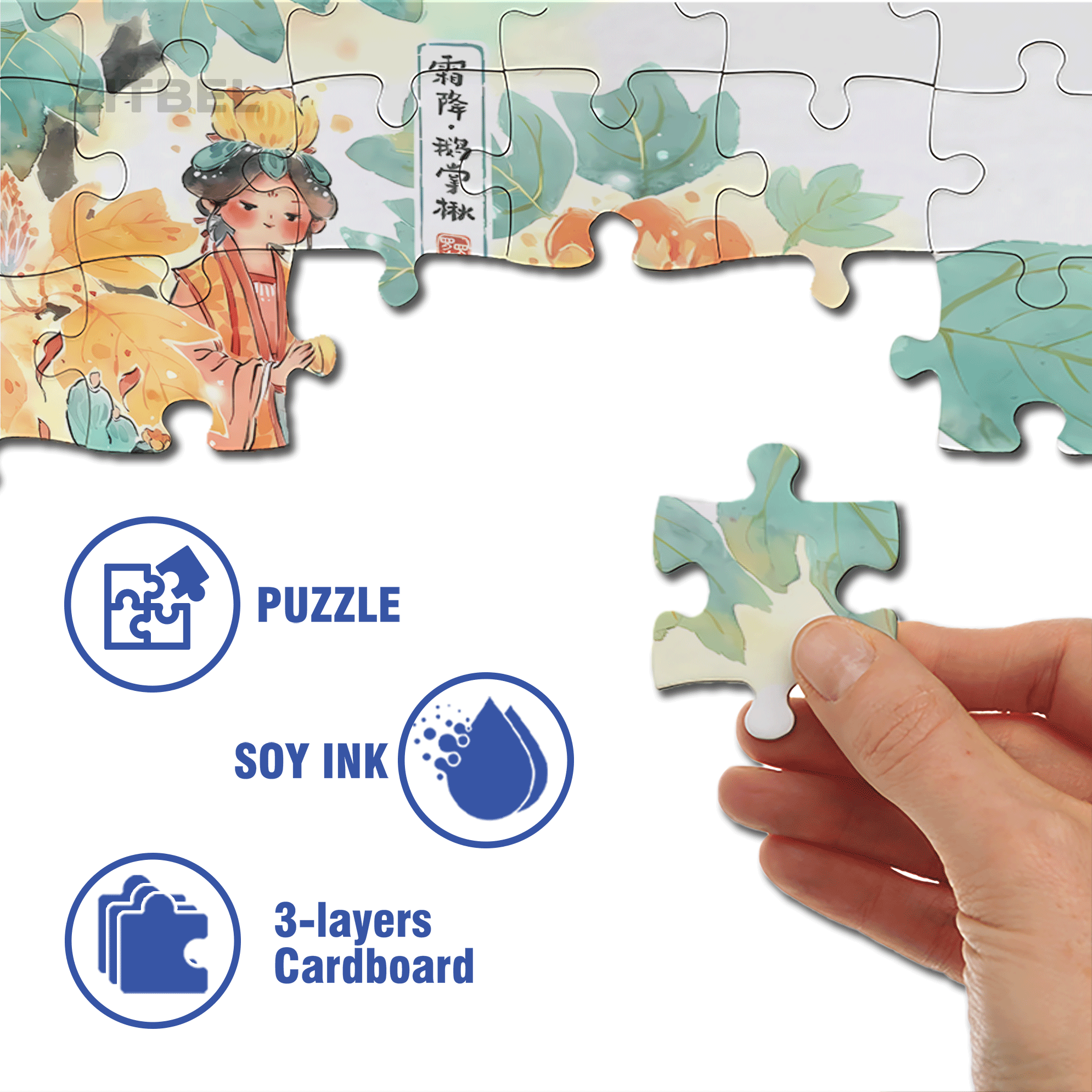 Goose Palm Tree 500pcs/1000pcs Jigsaw Puzzle, Scratch-Resistant, Interactive Family Game & Brain-Boosting DIY Decor, Perfect for Halloween, Christmas & New Year Gifts, Family Puzzle Game