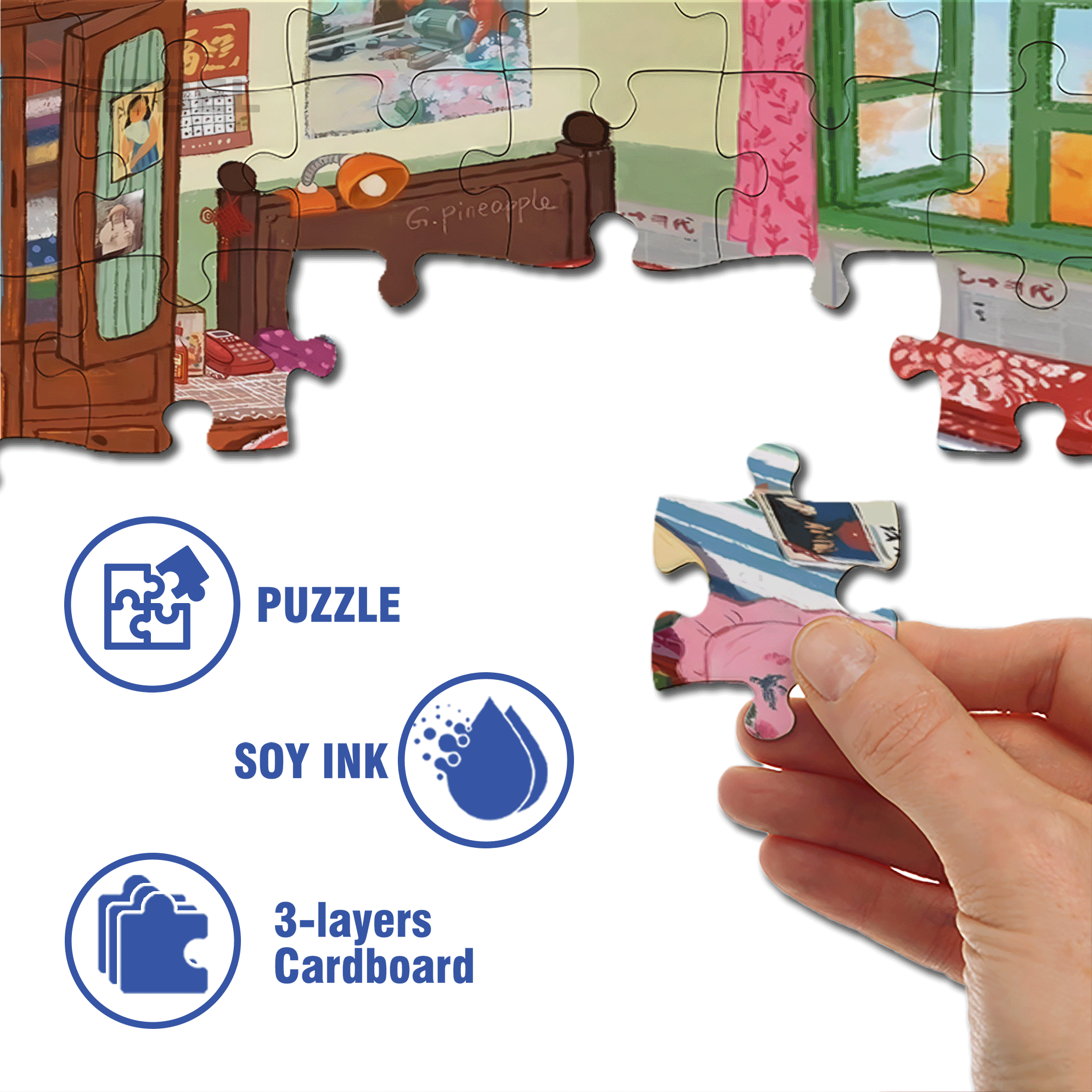 Grandma And The Little Me 3 500pcs/1000pcs Jigsaw Puzzle, Scratch-Resistant, Interactive Family Game & Brain-Boosting DIY Decor, Perfect for Halloween, Christmas & New Year Gifts, Family Puzzle Game