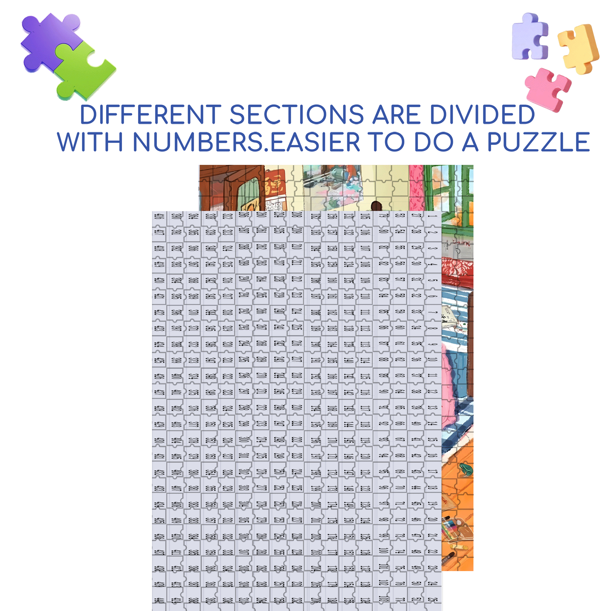 Grandma And The Little Me 3 500pcs/1000pcs Jigsaw Puzzle, Scratch-Resistant, Interactive Family Game & Brain-Boosting DIY Decor, Perfect for Halloween, Christmas & New Year Gifts, Family Puzzle Game