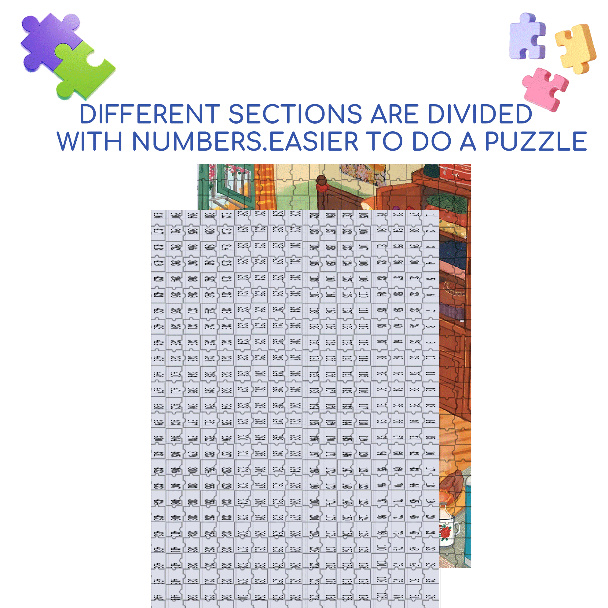 Grandma And The Little Me 4 500pcs/1000pcs Jigsaw Puzzle, Scratch-Resistant, Interactive Family Game & Brain-Boosting DIY Decor, Perfect for Halloween, Christmas & New Year Gifts, Family Puzzle Game