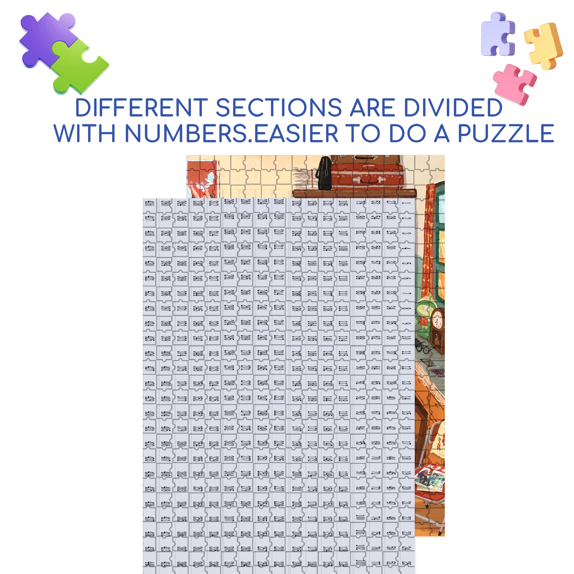 Grandma And The Little Me 500pcs/1000pcs Jigsaw Puzzle, Scratch-Resistant, Interactive Family Game & Brain-Boosting DIY Decor, Perfect for Halloween, Christmas & New Year Gifts, Family Puzzle Game
