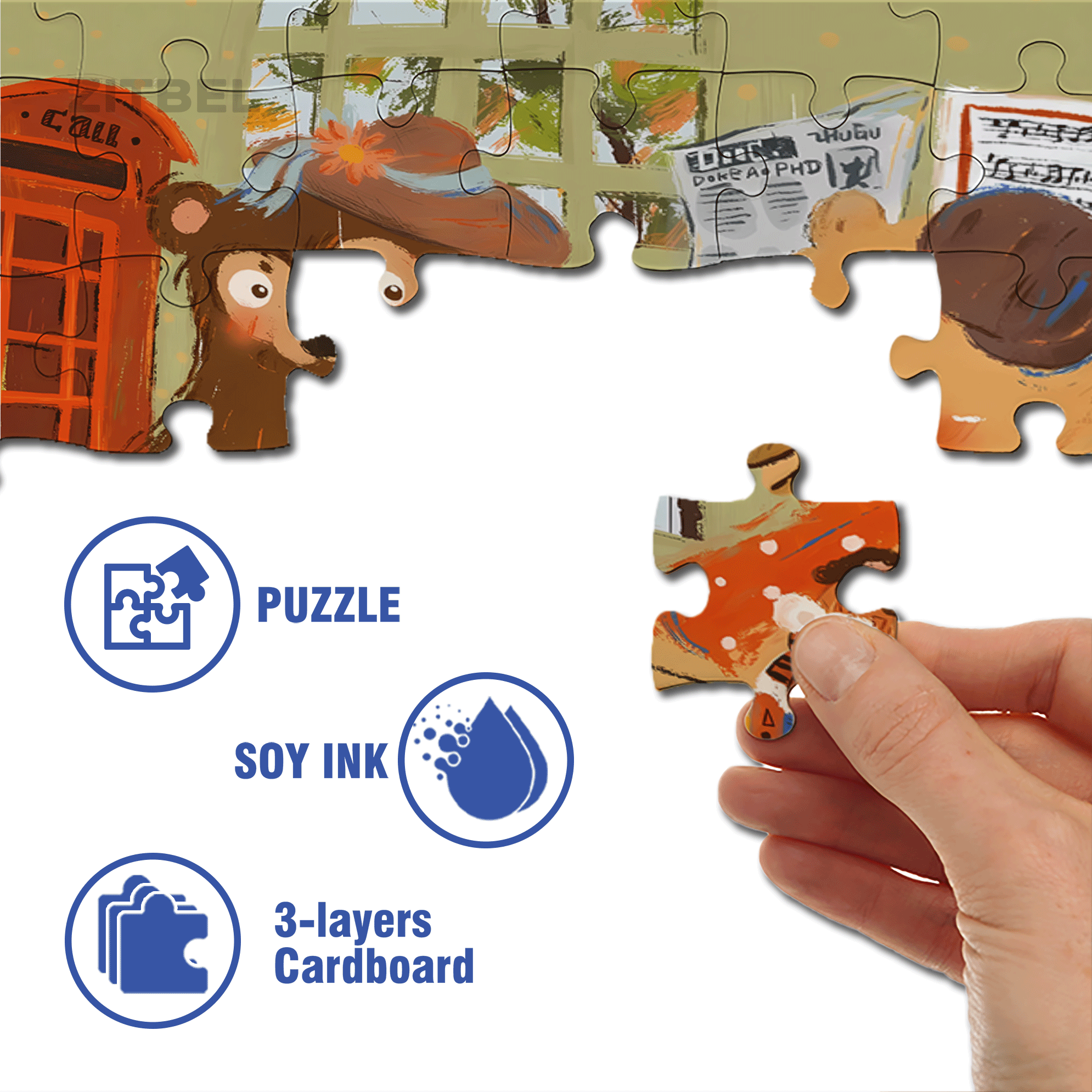 Grandpa's Story 500pcs/1000pcs Jigsaw Puzzle, Scratch-Resistant, Interactive Family Game & Brain-Boosting DIY Decor, Perfect for Halloween, Christmas & New Year Gifts, Family Puzzle Game