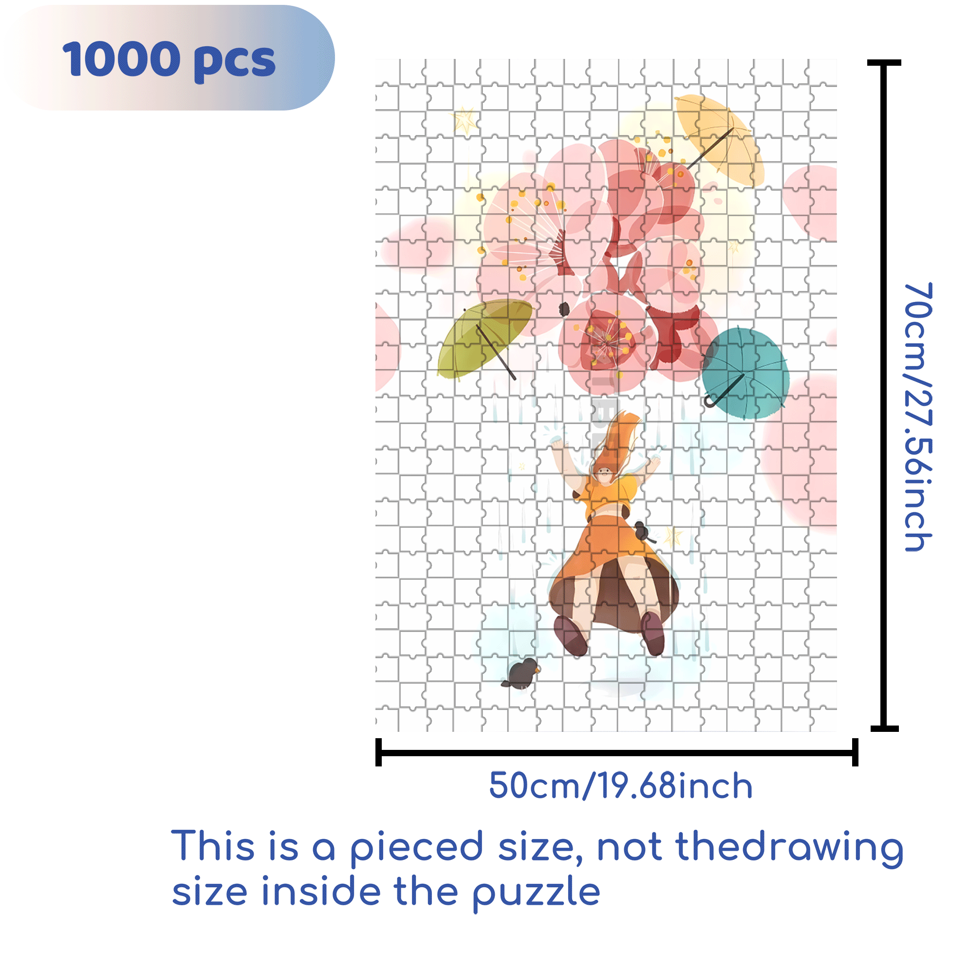Inspiration Fragments 500pcs/1000pcs Jigsaw Puzzle, Scratch-Resistant, Interactive Family Game & Brain-Boosting DIY Decor, Perfect for Halloween, Christmas & New Year Gifts, Family Puzzle Game