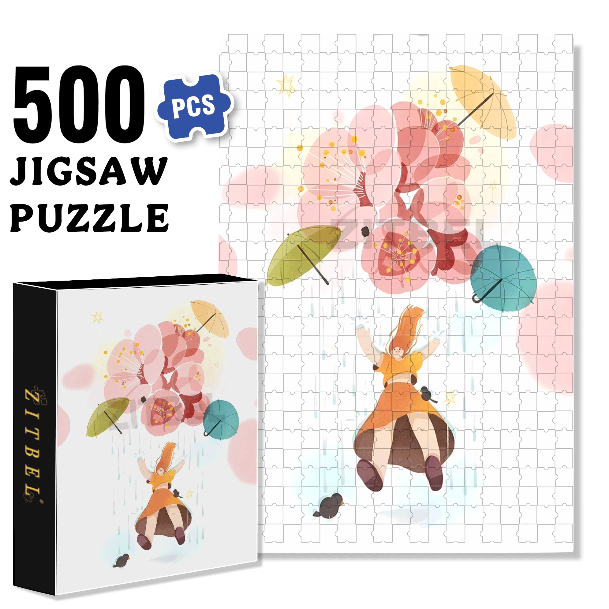 Inspiration Fragments 500pcs/1000pcs Jigsaw Puzzle, Scratch-Resistant, Interactive Family Game & Brain-Boosting DIY Decor, Perfect for Halloween, Christmas & New Year Gifts, Family Puzzle Game