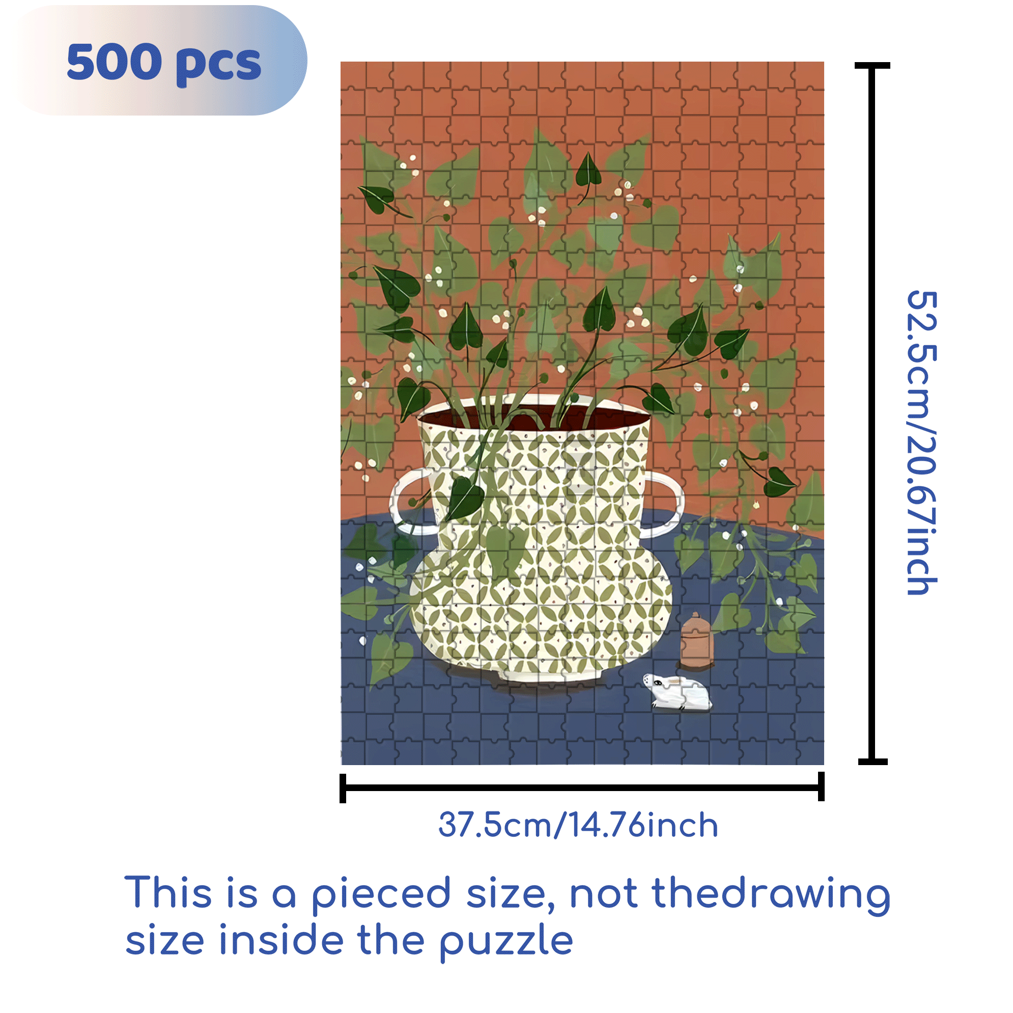 Live Your Life In A Gentle Manner 6 500pcs/1000pcs Jigsaw Puzzle, Scratch-Resistant, Interactive Family Game & Brain-Boosting DIY Decor, Perfect for Halloween, Christmas & New Year Gifts, Family Puzzle Game