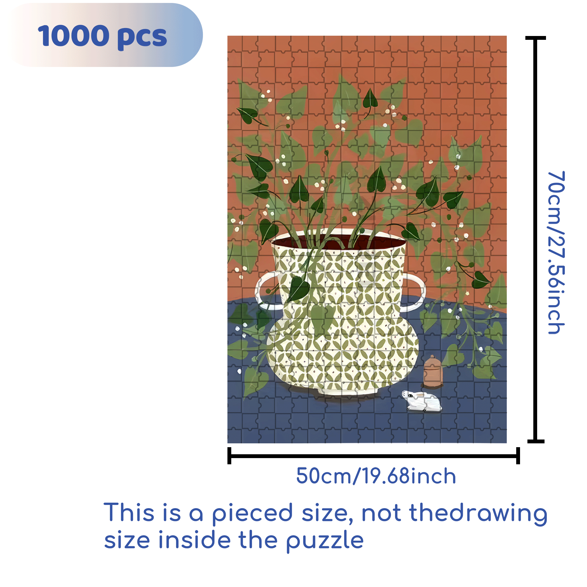 Live Your Life In A Gentle Manner 6 500pcs/1000pcs Jigsaw Puzzle, Scratch-Resistant, Interactive Family Game & Brain-Boosting DIY Decor, Perfect for Halloween, Christmas & New Year Gifts, Family Puzzle Game
