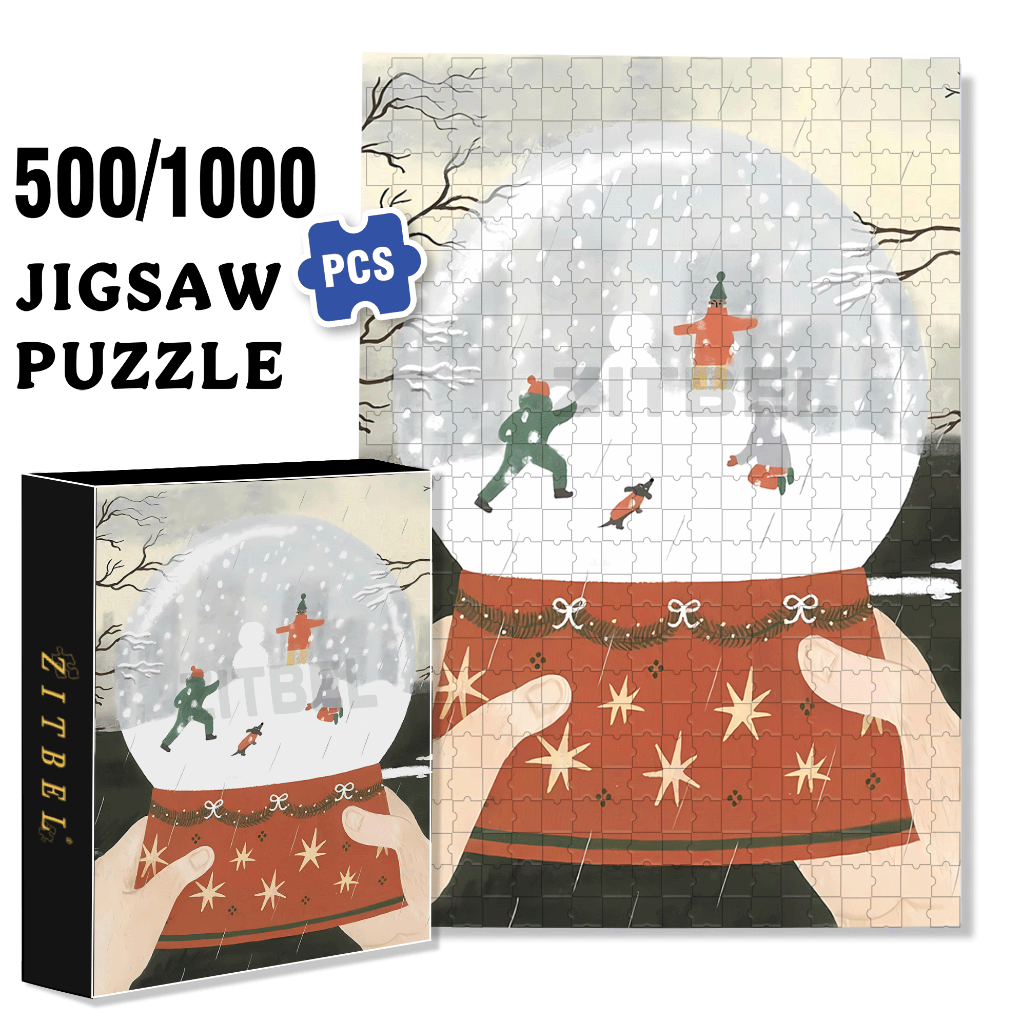 Live Your Life In A Gentle Manner 9 500pcs/1000pcs Jigsaw Puzzle, Scratch-Resistant, Interactive Family Game & Brain-Boosting DIY Decor, Perfect for Halloween, Christmas & New Year Gifts, Family Puzzle Game