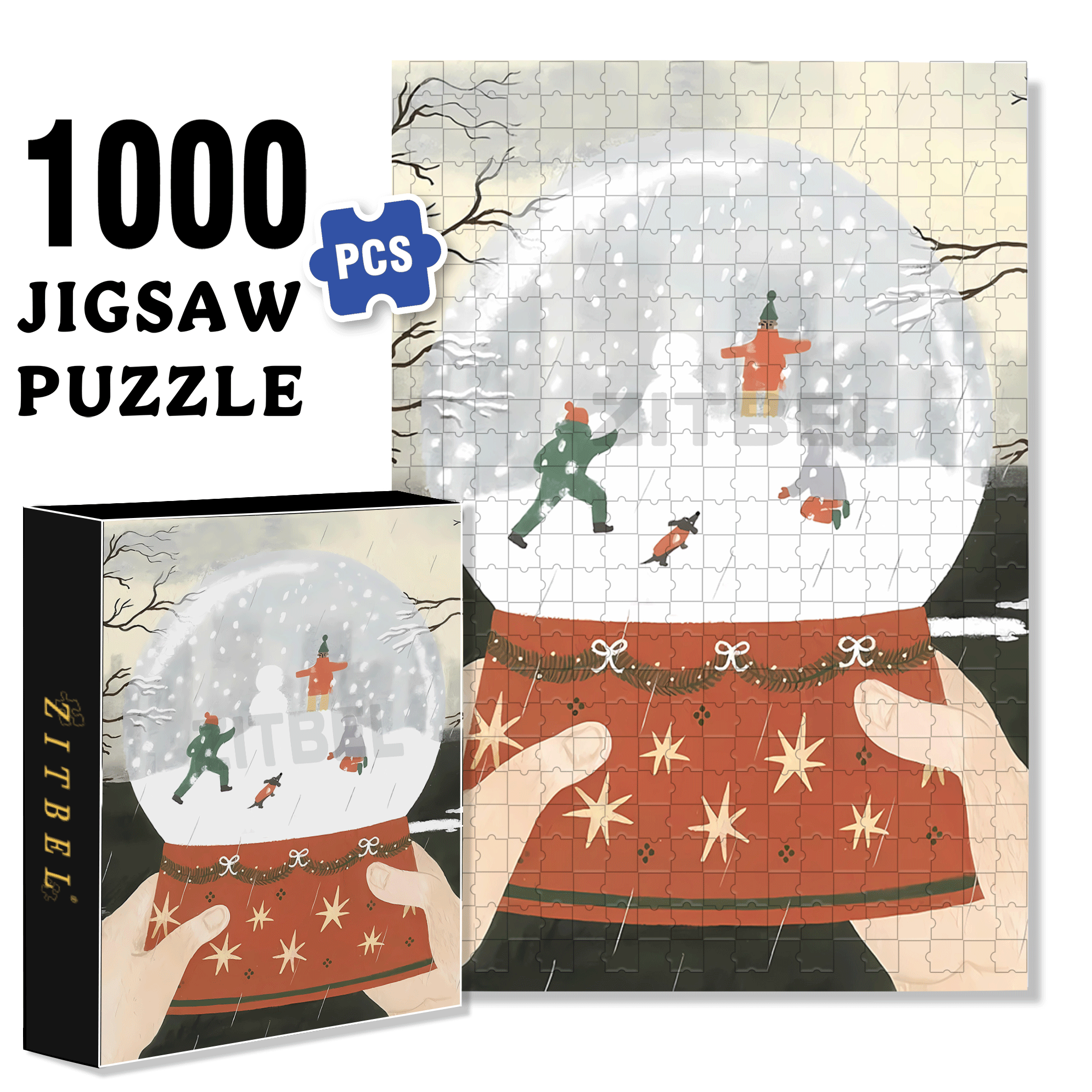 Live Your Life In A Gentle Manner 9 500pcs/1000pcs Jigsaw Puzzle, Scratch-Resistant, Interactive Family Game & Brain-Boosting DIY Decor, Perfect for Halloween, Christmas & New Year Gifts, Family Puzzle Game