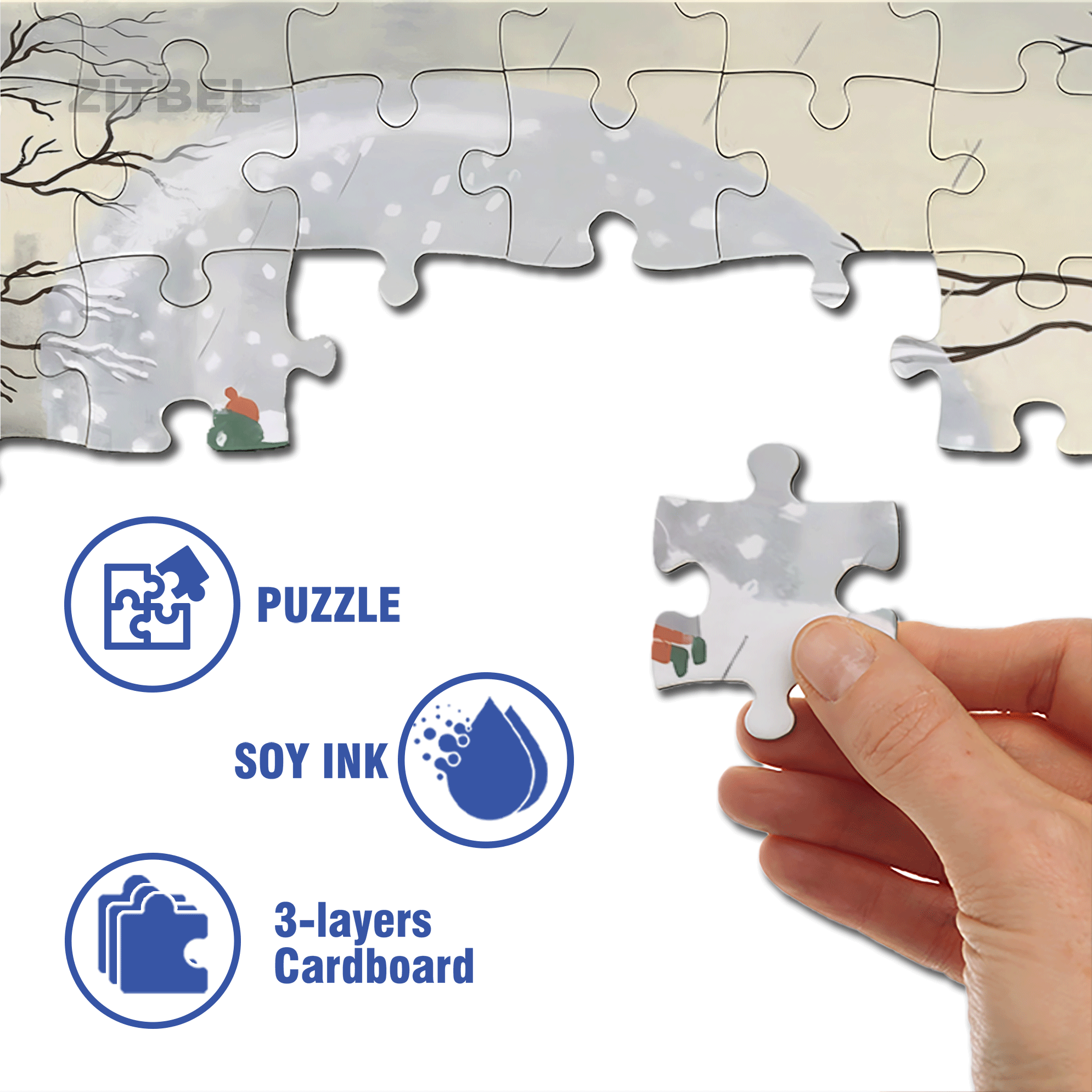 Live Your Life In A Gentle Manner 9 500pcs/1000pcs Jigsaw Puzzle, Scratch-Resistant, Interactive Family Game & Brain-Boosting DIY Decor, Perfect for Halloween, Christmas & New Year Gifts, Family Puzzle Game