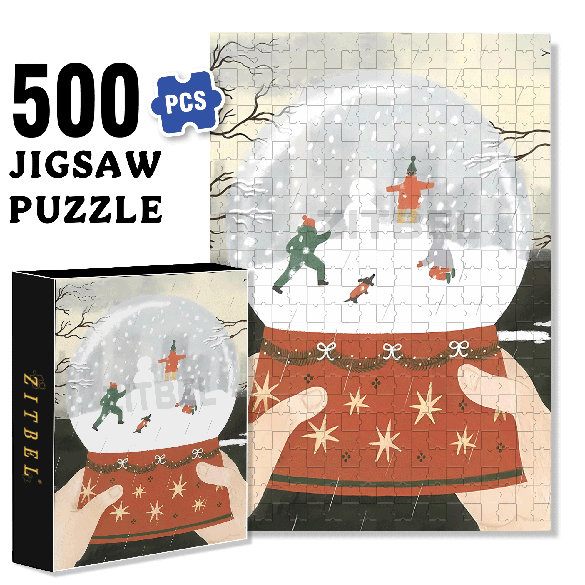 Live Your Life In A Gentle Manner 9 500pcs/1000pcs Jigsaw Puzzle, Scratch-Resistant, Interactive Family Game & Brain-Boosting DIY Decor, Perfect for Halloween, Christmas & New Year Gifts, Family Puzzle Game