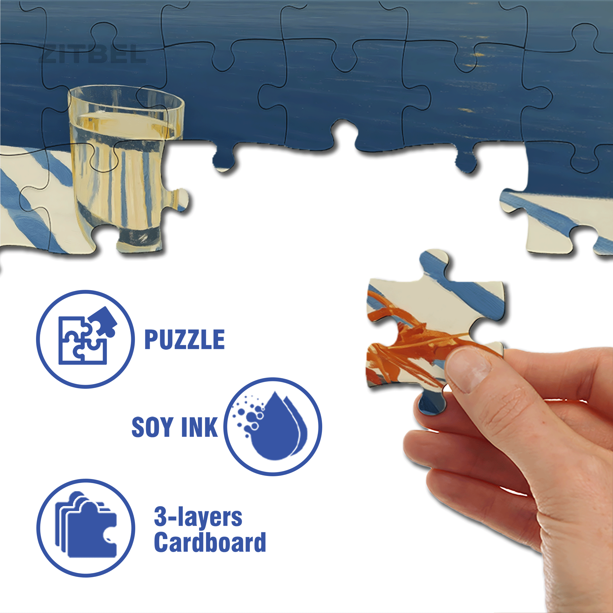 Lobster and Lemon 500pcs/1000pcs Jigsaw Puzzle, Scratch-Resistant, Interactive Family Game & Brain-Boosting DIY Decor, Perfect for Halloween, Christmas & New Year Gifts, Family Puzzle Game