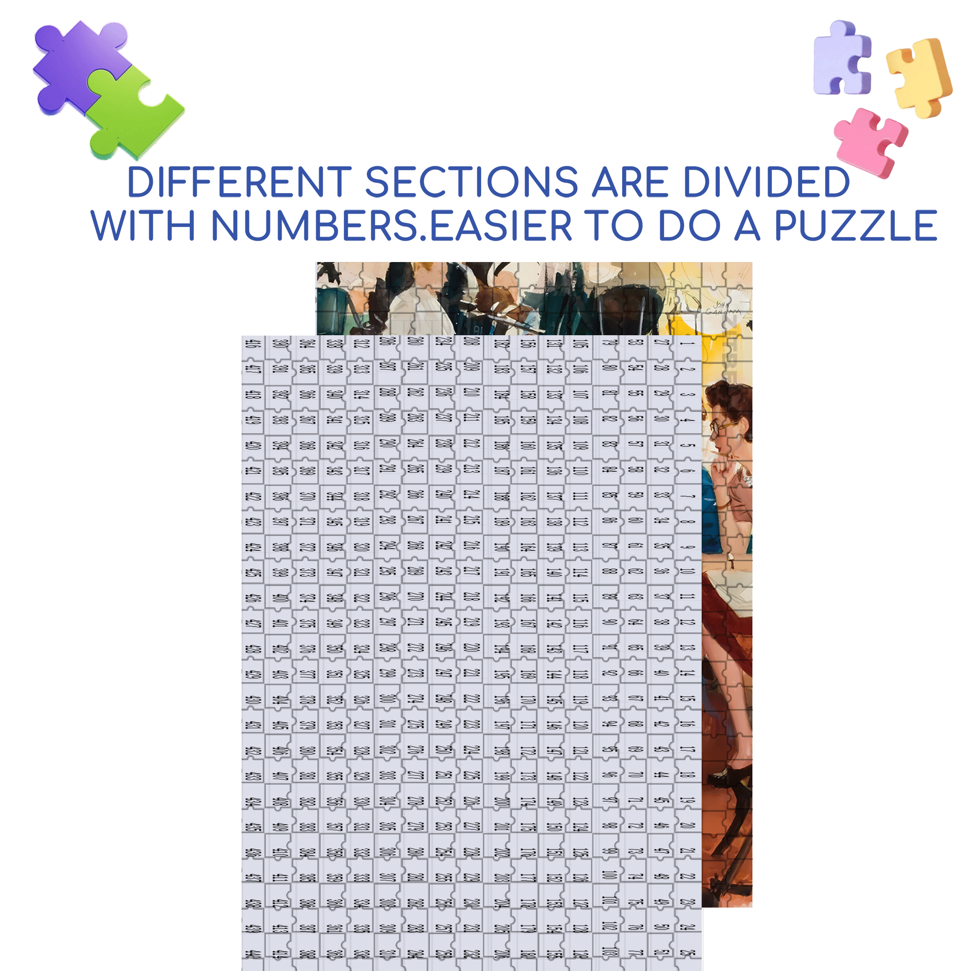 Magnesium Lamp Goddess 500pcs/1000pcs Jigsaw Puzzle, Scratch-Resistant, Interactive Family Game & Brain-Boosting DIY Decor, Perfect for Halloween, Christmas & New Year Gifts, Family Puzzle Game